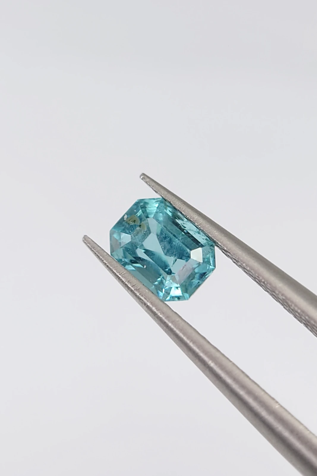 0.5ct Lagoon Blue Color Natural Tourmaline in Emerald Cut from Afghanistan