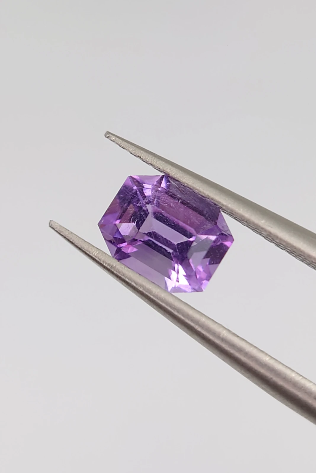 0.7ct Emerald Cut Amethyst Loose Gemstone from Nigeria