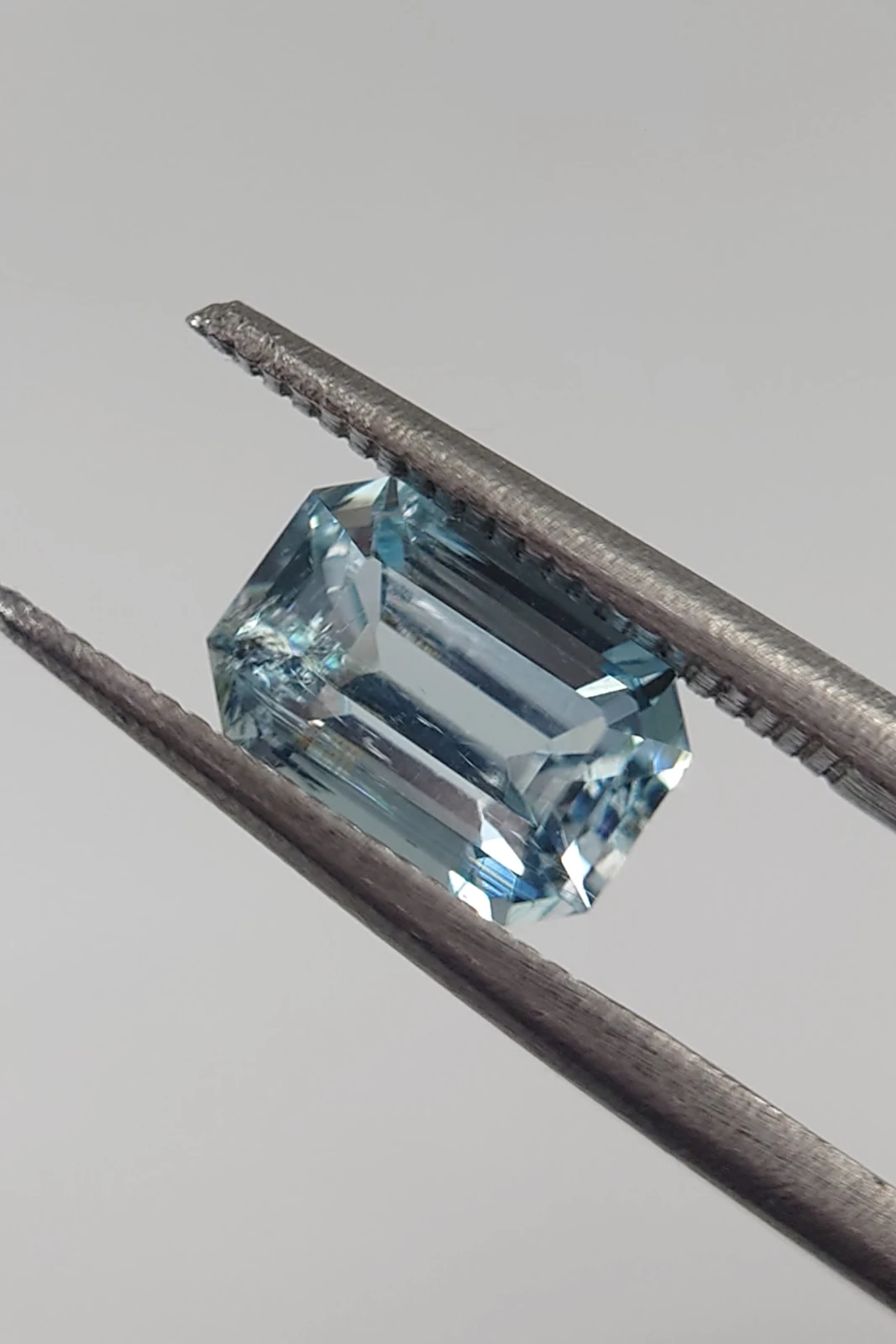 1.4ct Natural Aqua Blue Color Emerald Cut Tourmaline from Afghanistan