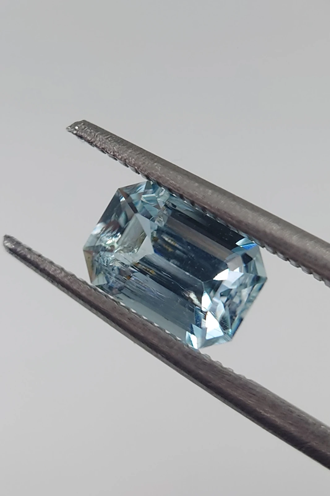 1.4ct Natural Aqua Blue Color Emerald Cut Tourmaline from Afghanistan