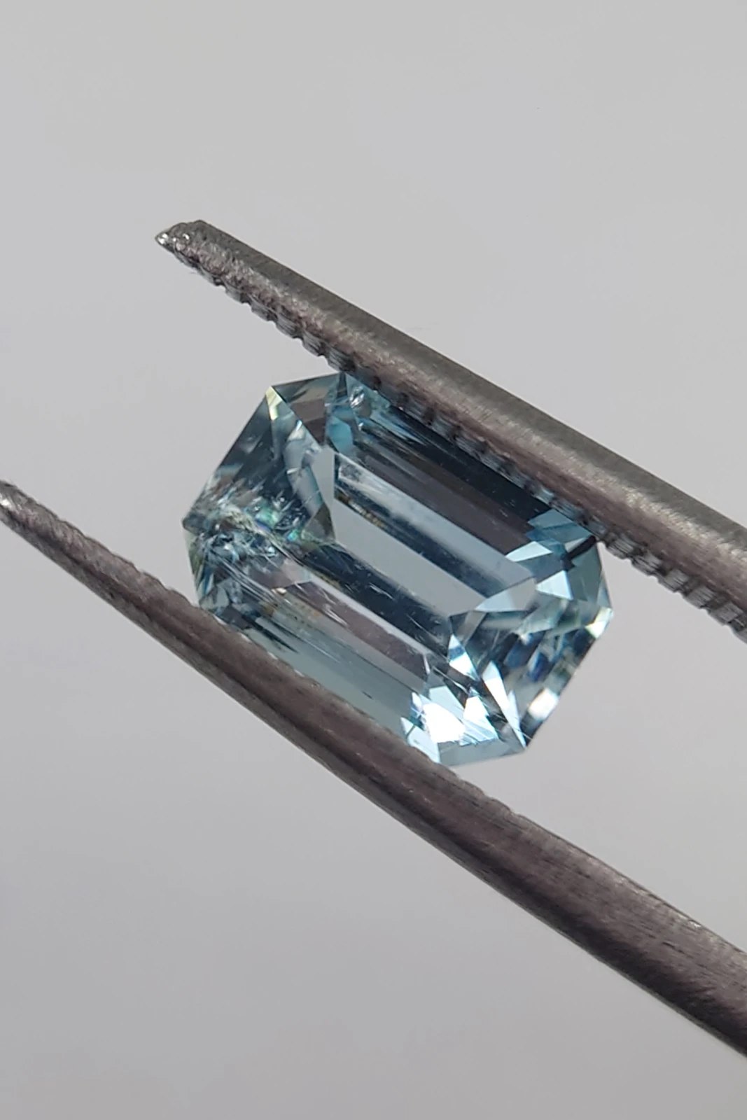 1.4ct Natural Aqua Blue Color Emerald Cut Tourmaline from Afghanistan