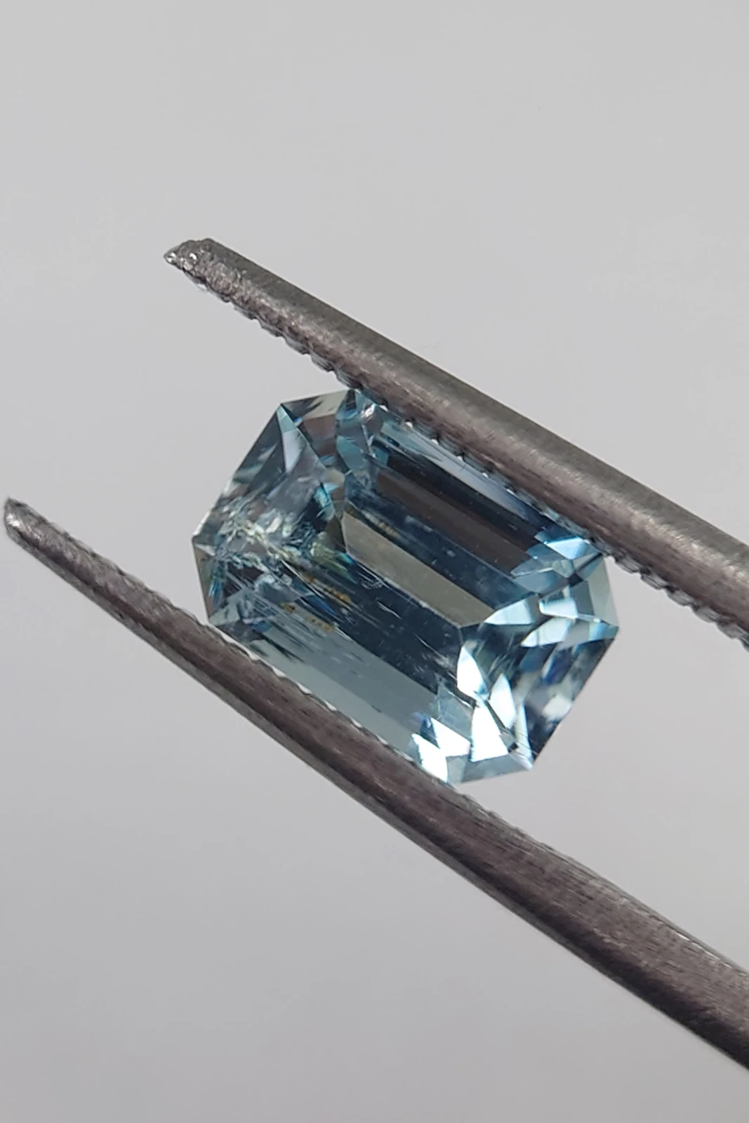 1.4ct Natural Aqua Blue Color Emerald Cut Tourmaline from Afghanistan