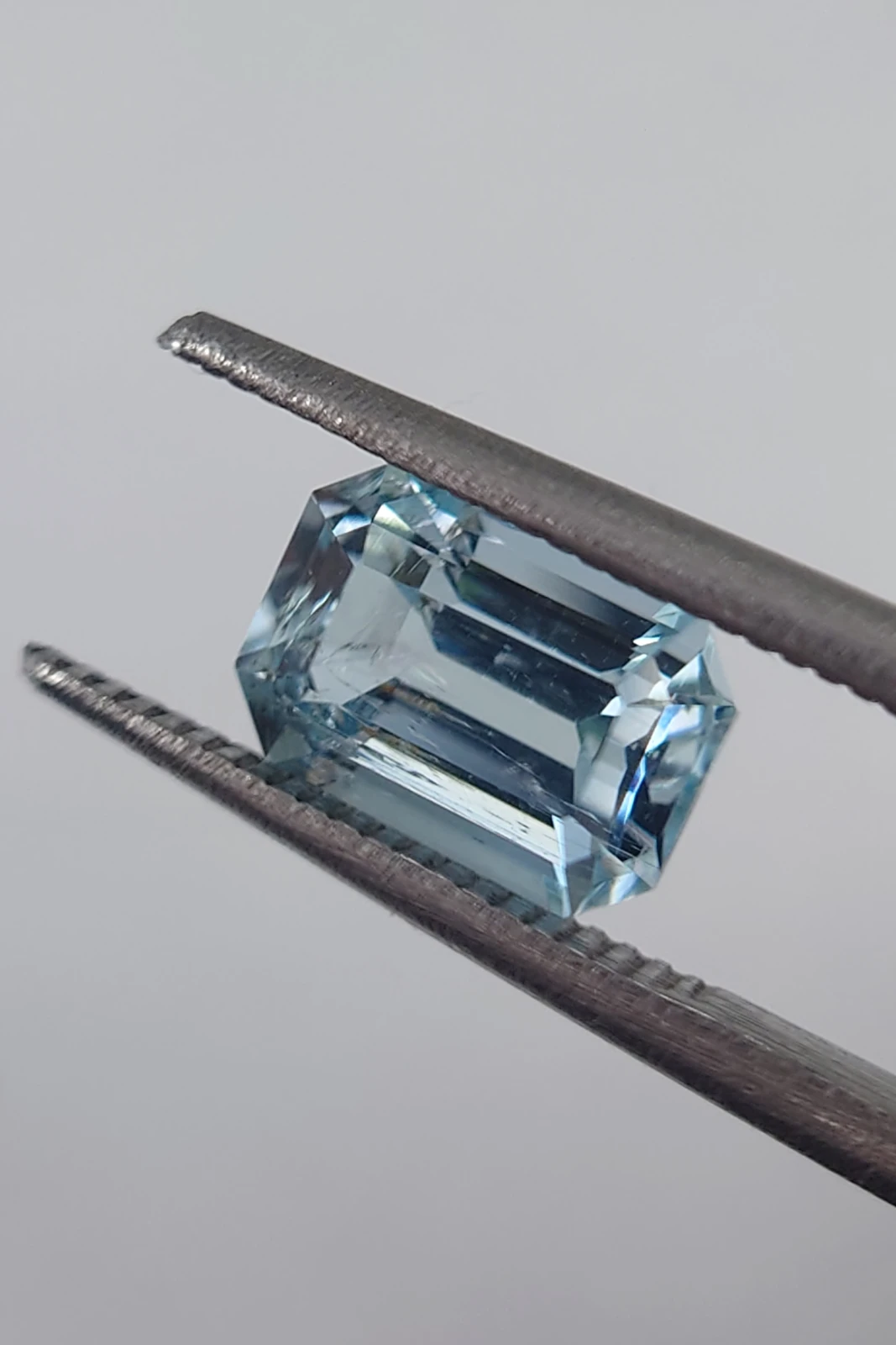 1.4ct Natural Aqua Blue Color Emerald Cut Tourmaline from Afghanistan