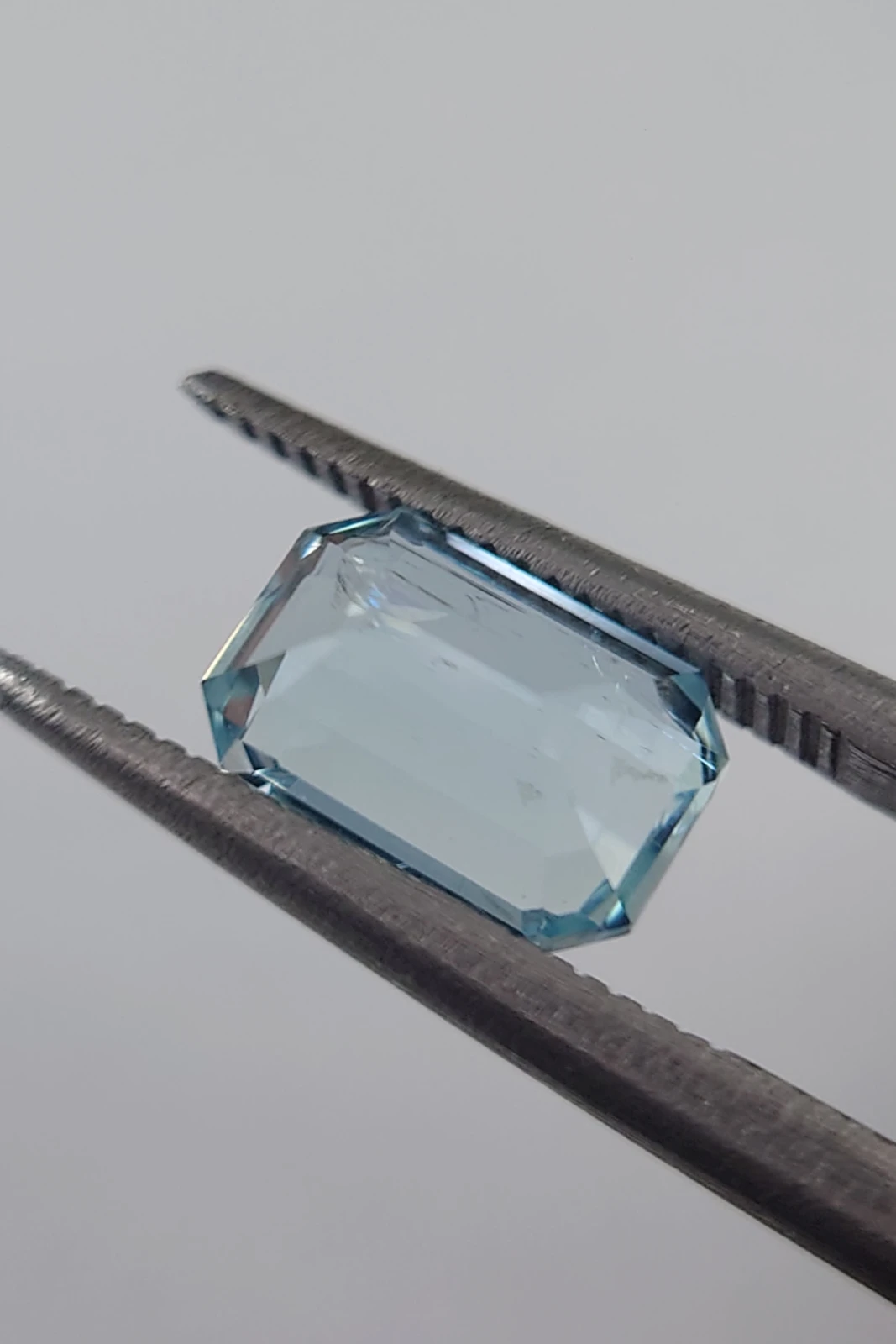 1.4ct Natural Aqua Blue Color Emerald Cut Tourmaline from Afghanistan