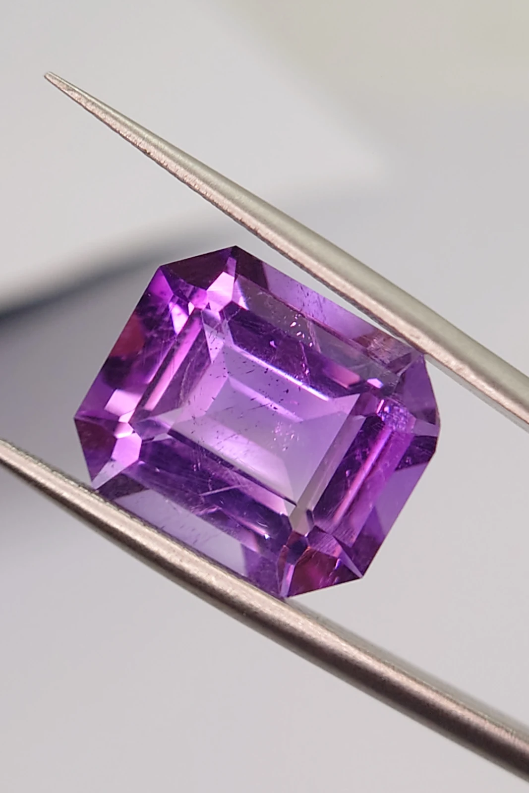 10.8ct Emerald Cut Natural Siberian Type Amethyst from Nigeria