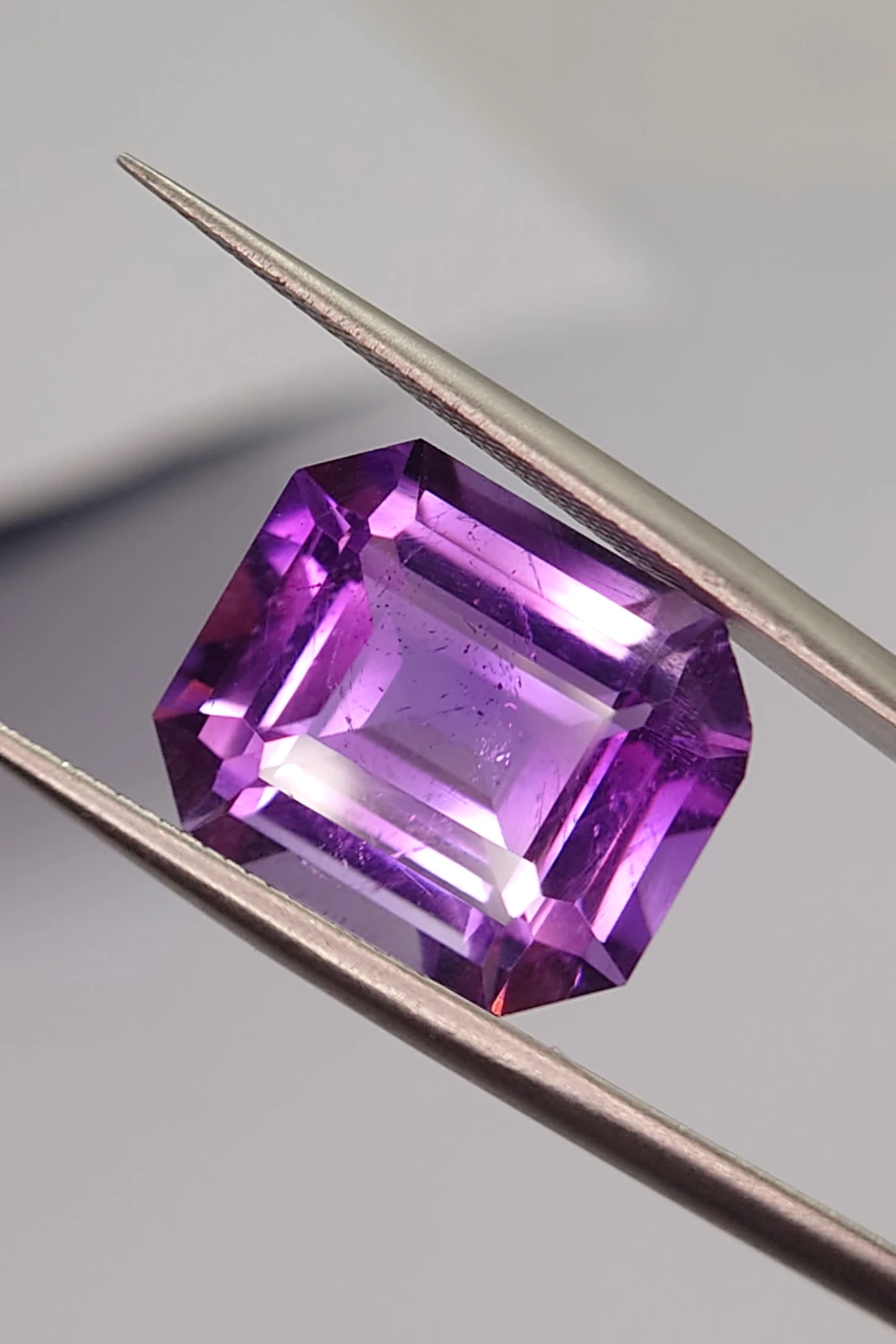 10.8ct Emerald Cut Natural Siberian Type Amethyst from Nigeria