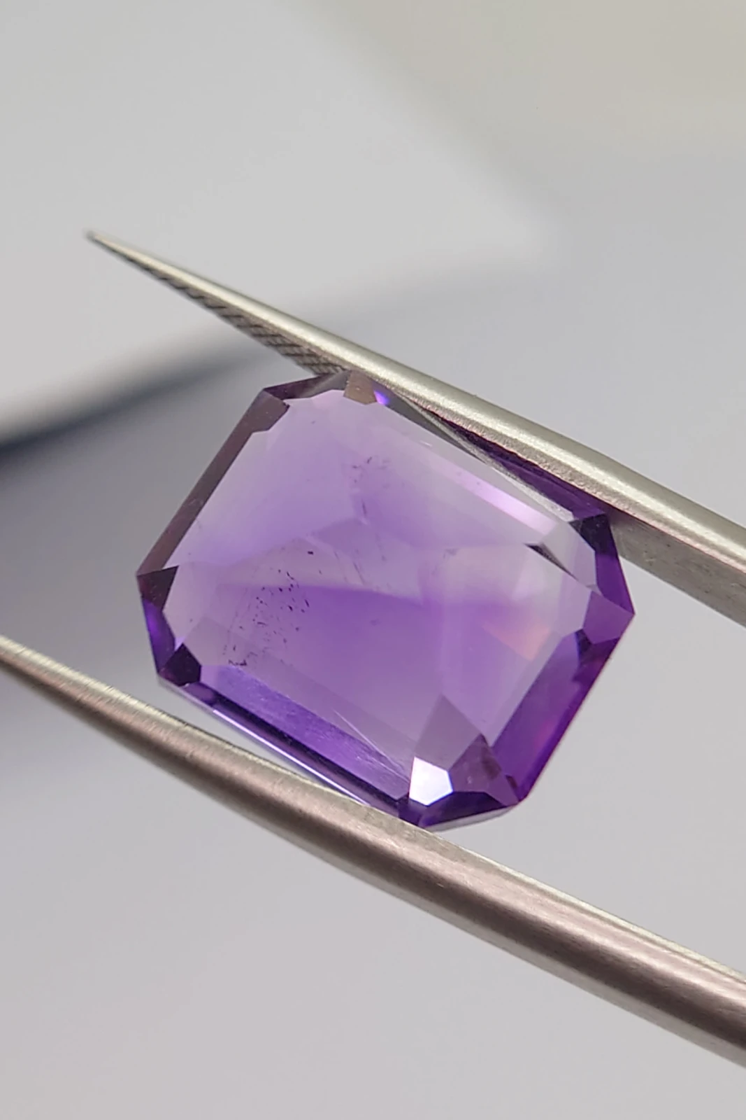 10.8ct Emerald Cut Natural Siberian Type Amethyst from Nigeria