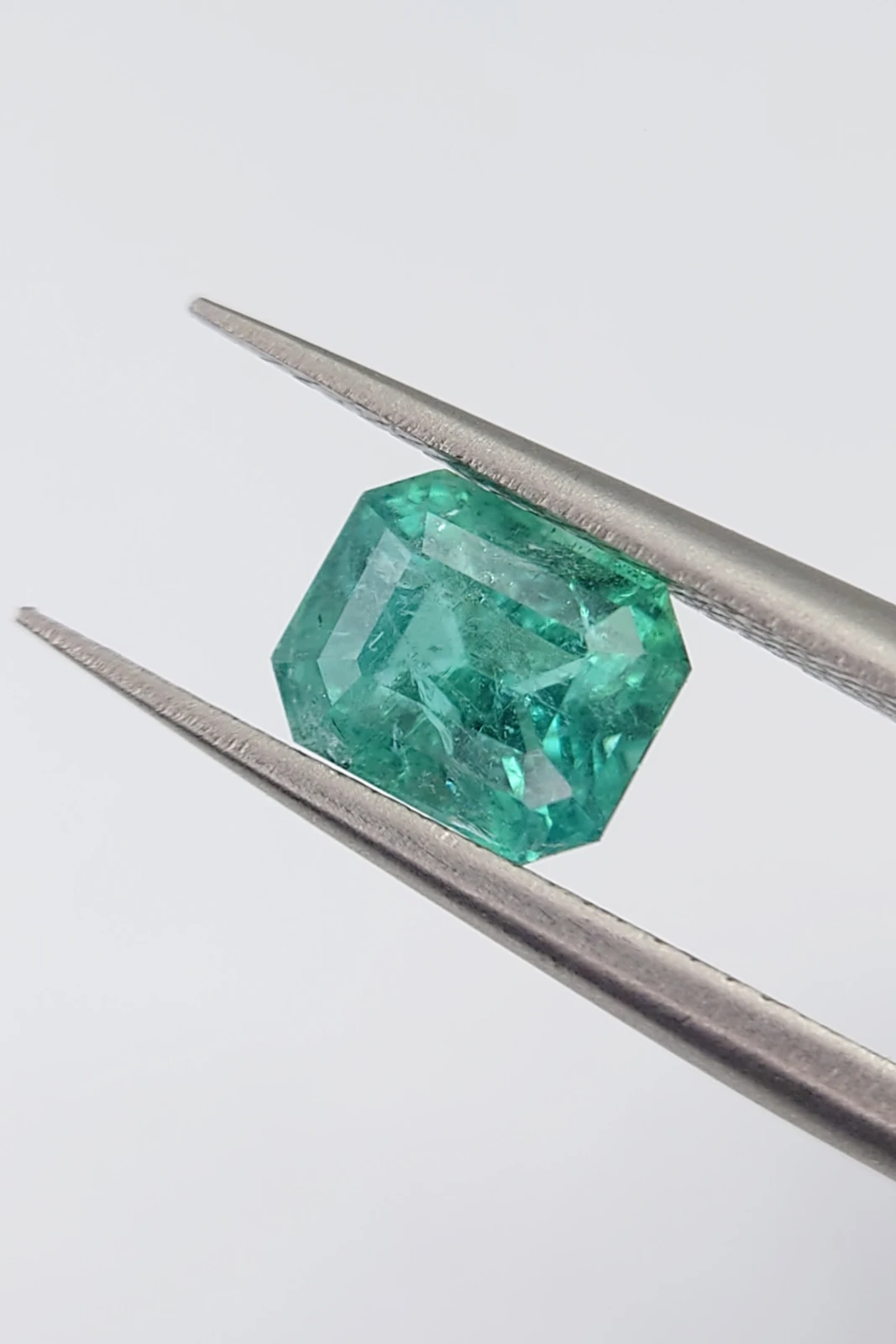 1.2ct Asscher Cut Natural Green Lagoon Tourmaline from Afghanistan