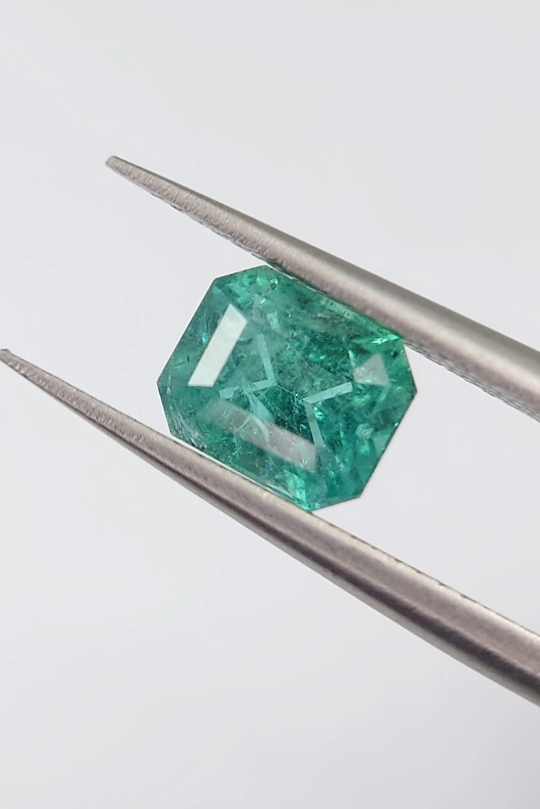 1.2ct Asscher Cut Natural Green Lagoon Tourmaline from Afghanistan