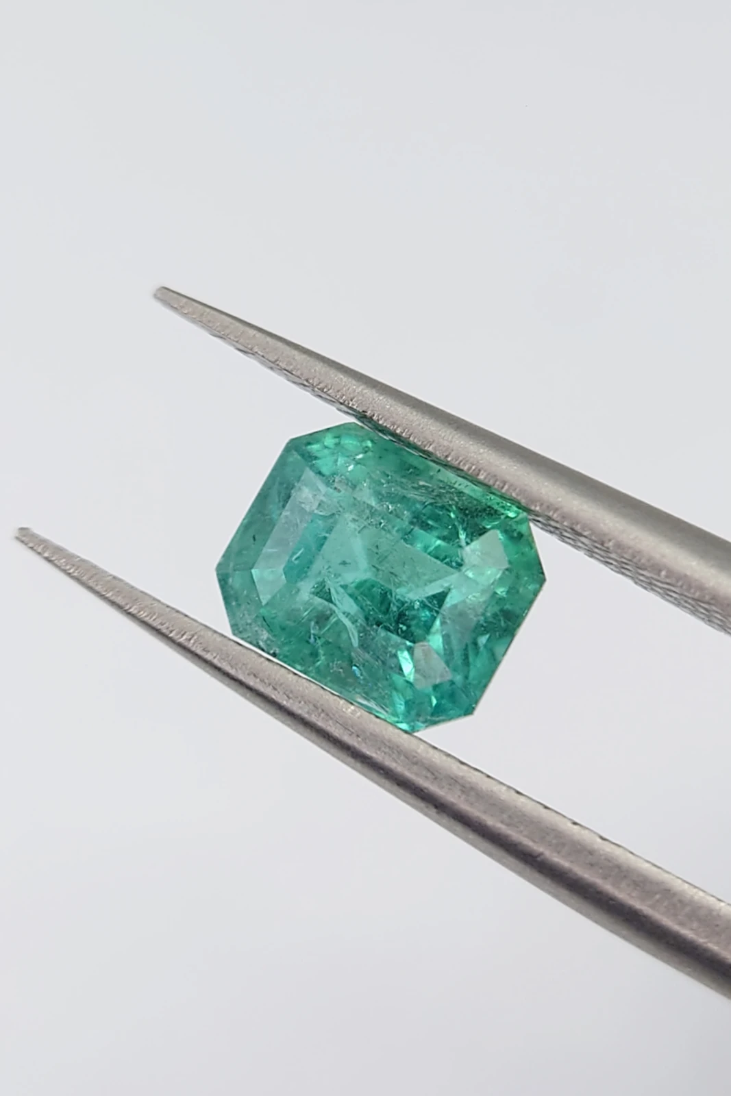 1.2ct Asscher Cut Natural Green Lagoon Tourmaline from Afghanistan
