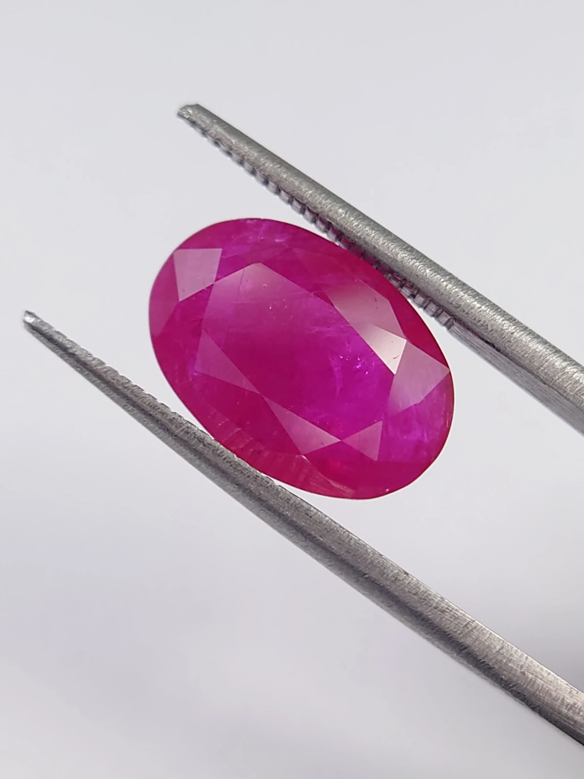 6.81ct Natural Pinkish Red Oval Cut Ruby from Afghanistan