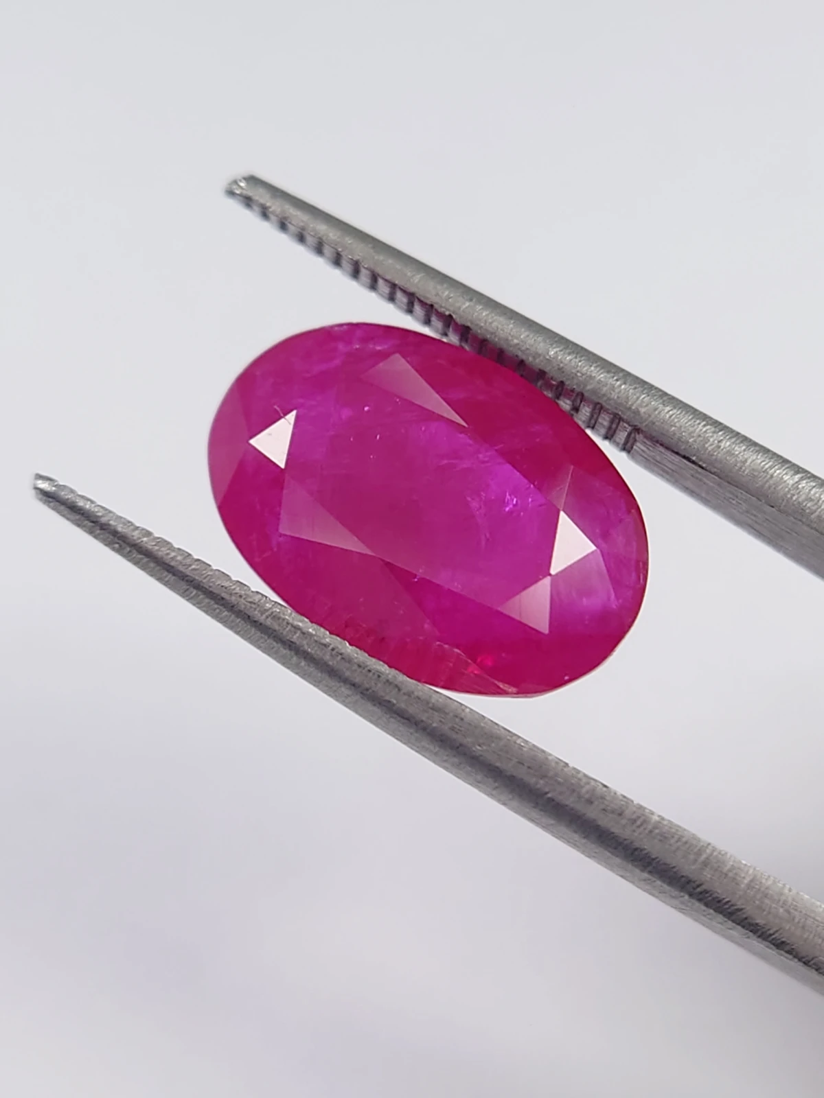 6.81ct Natural Pinkish Red Oval Cut Ruby from Afghanistan