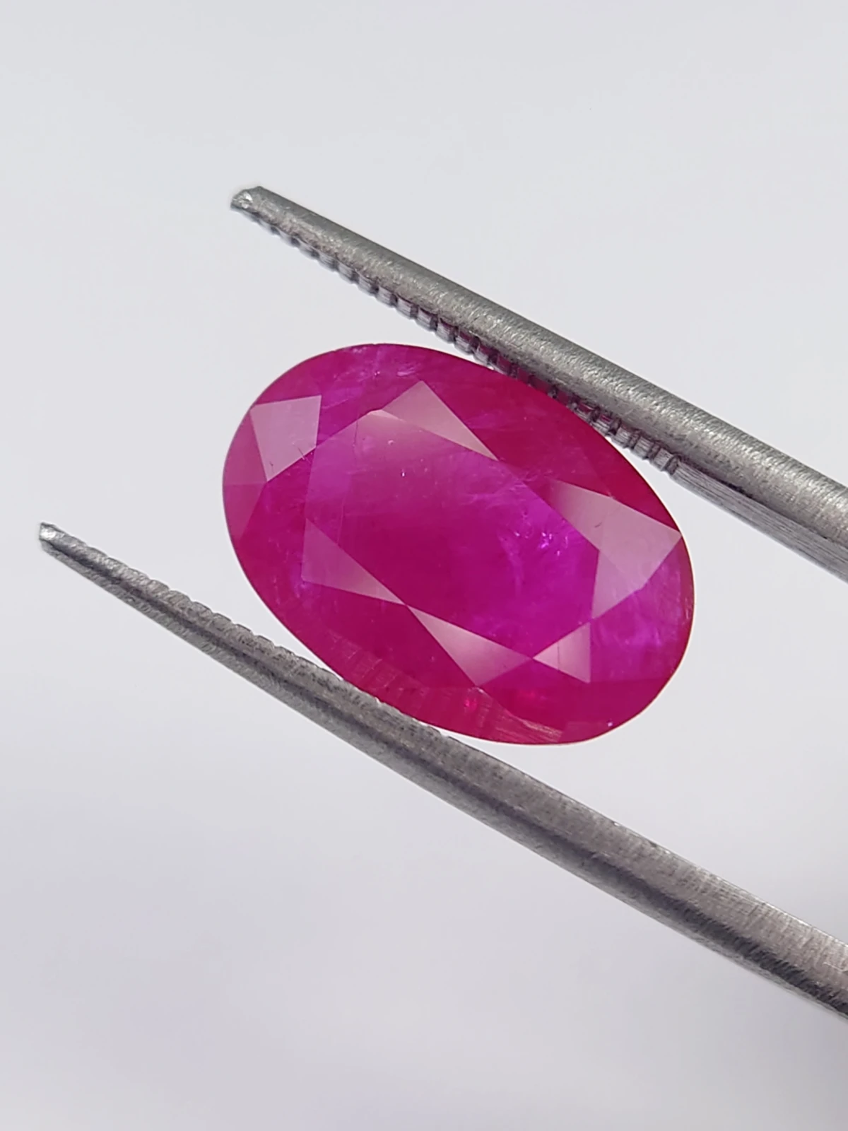 6.81ct Natural Pinkish Red Oval Cut Ruby from Afghanistan