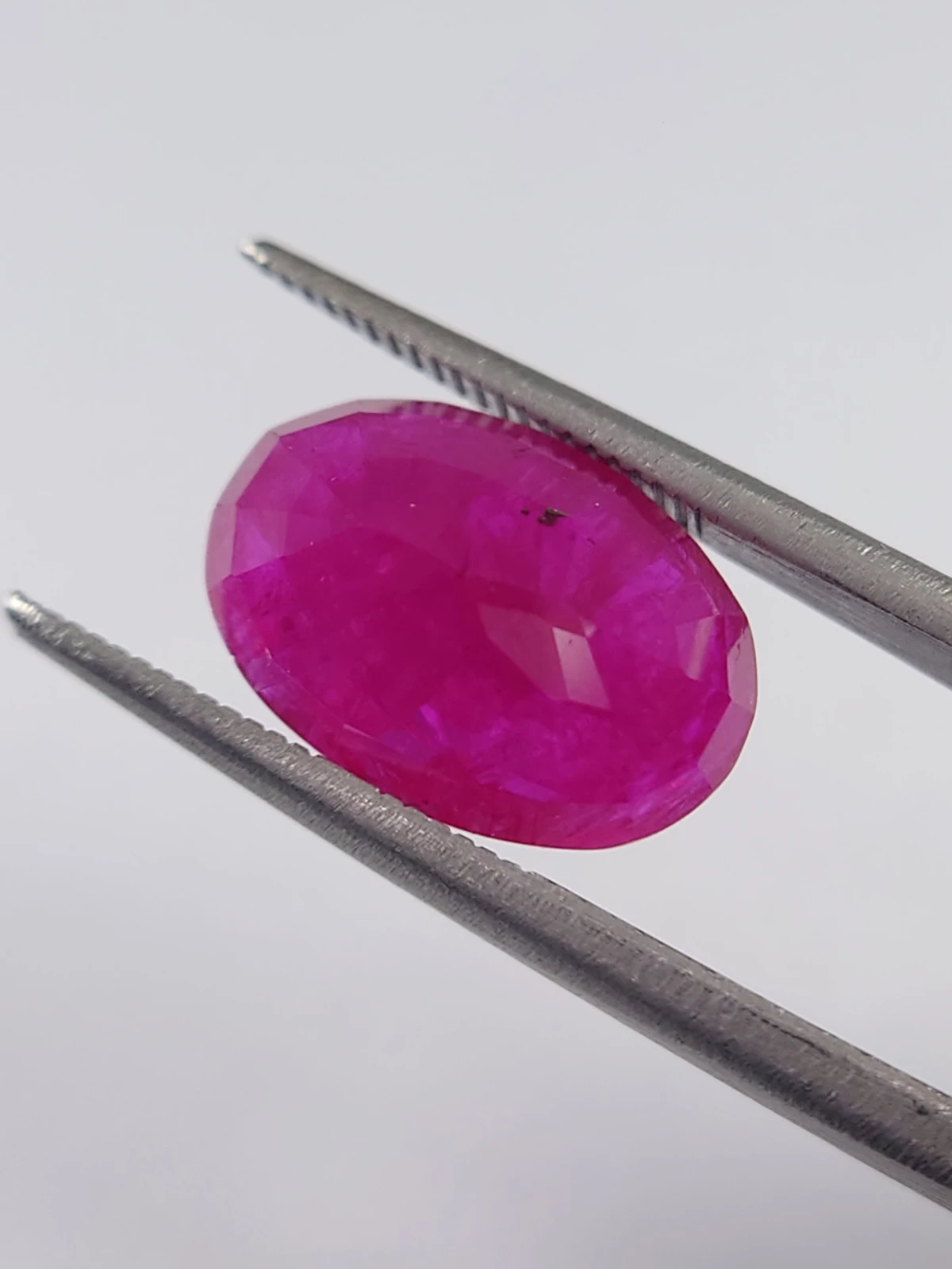 6.81ct Natural Pinkish Red Oval Cut Ruby from Afghanistan
