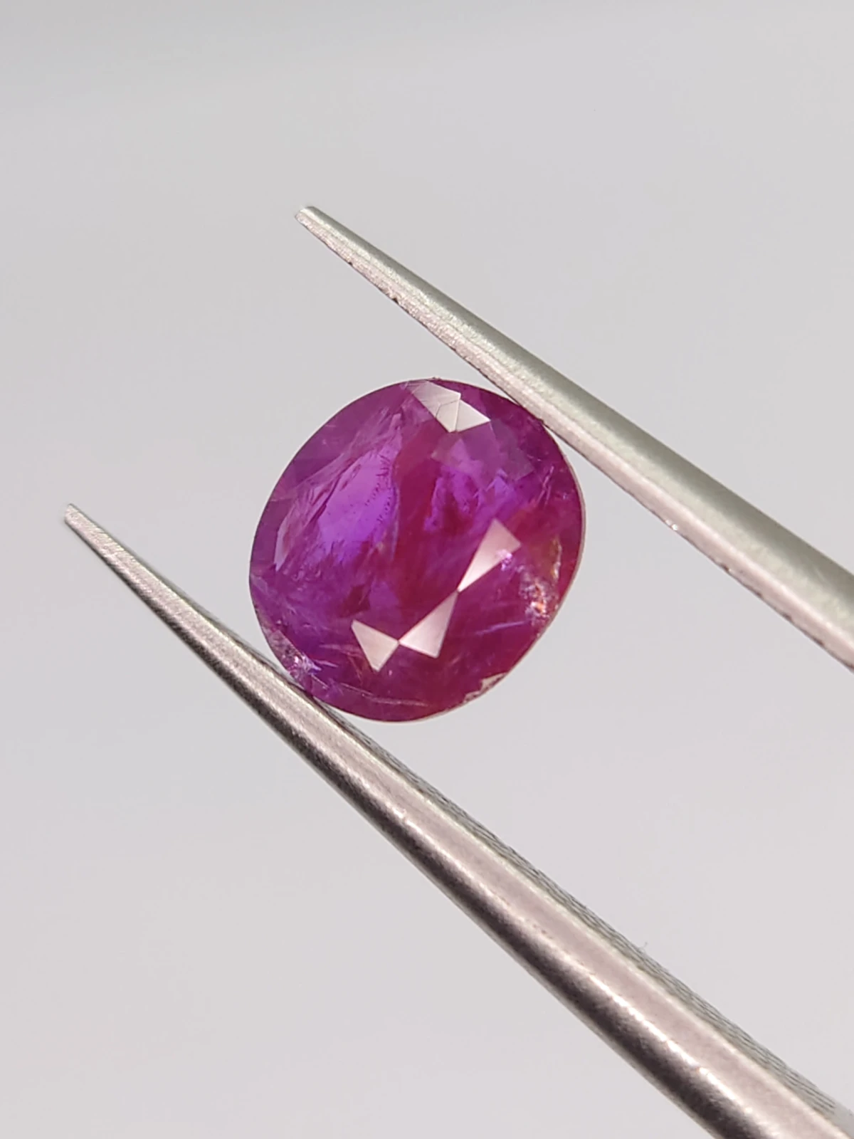 0.95ct Natural Ruby Unheated and Untread Oval Cut from Afghanistan