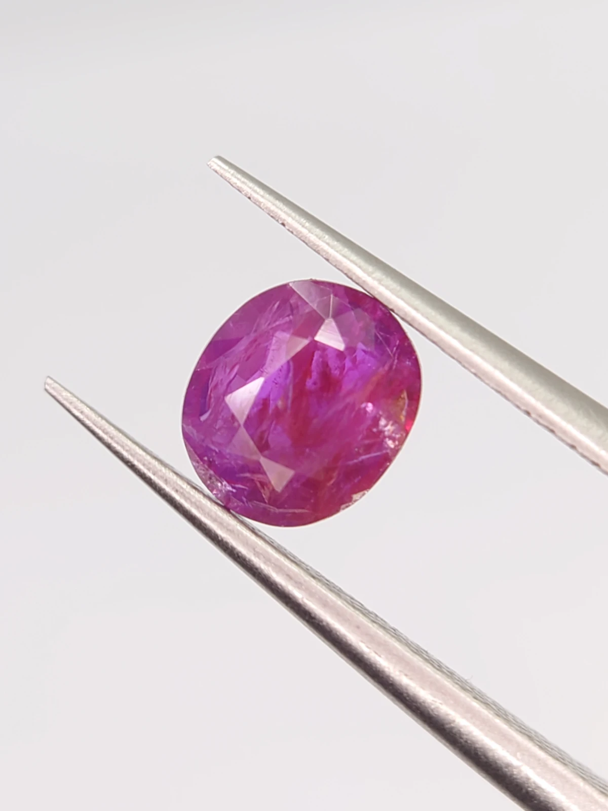 0.95ct Natural Ruby Unheated and Untread Oval Cut from Afghanistan