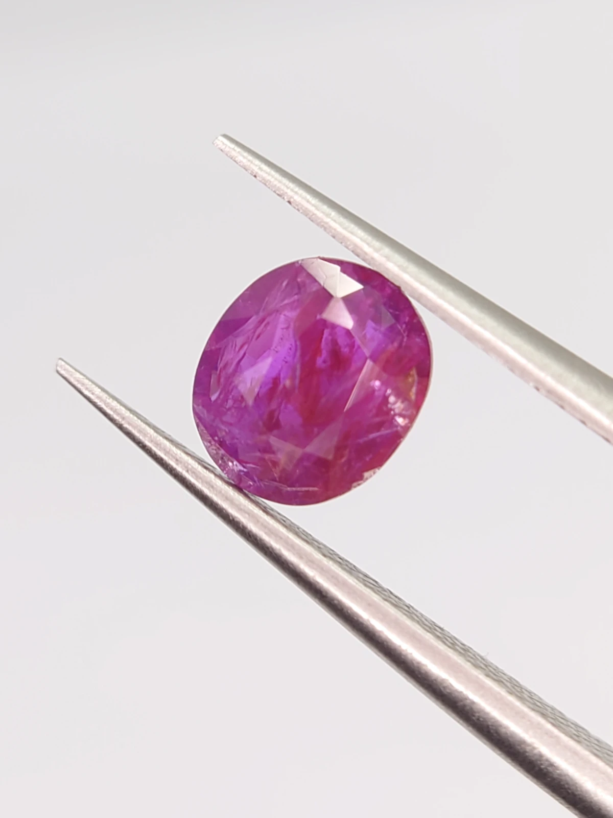 0.95ct Natural Ruby Unheated and Untread Oval Cut from Afghanistan