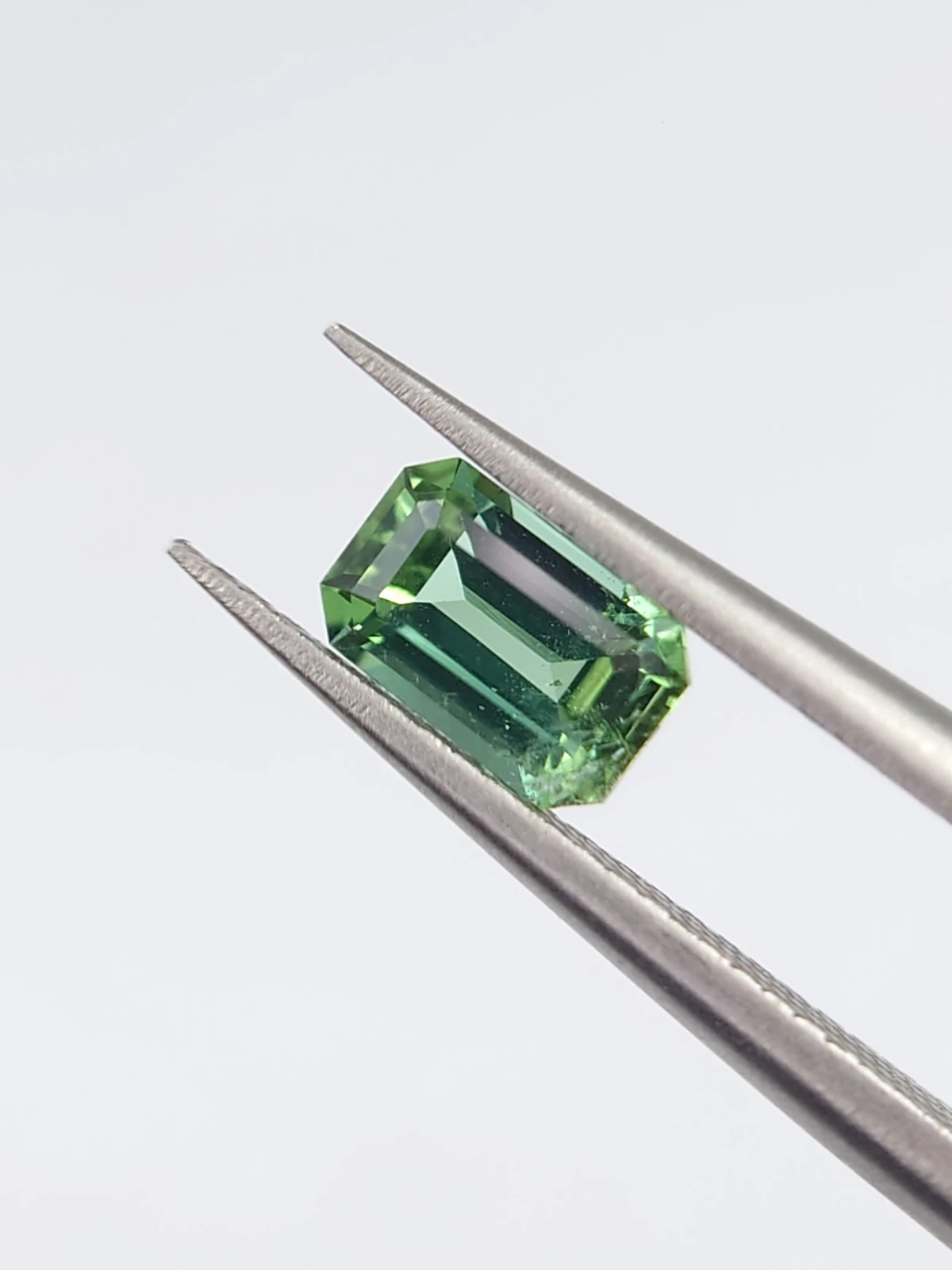 0.58ct Natural Mint Green Tourmaline in Emerald Cut from Afghanistan
