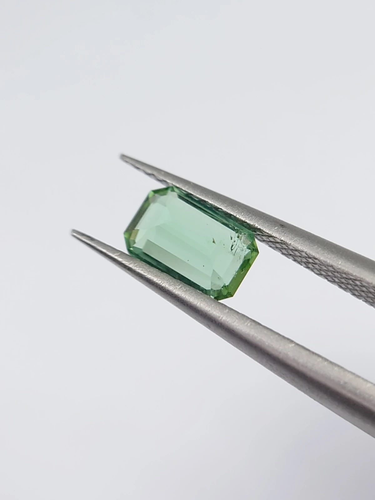 0.58ct Natural Mint Green Tourmaline in Emerald Cut from Afghanistan