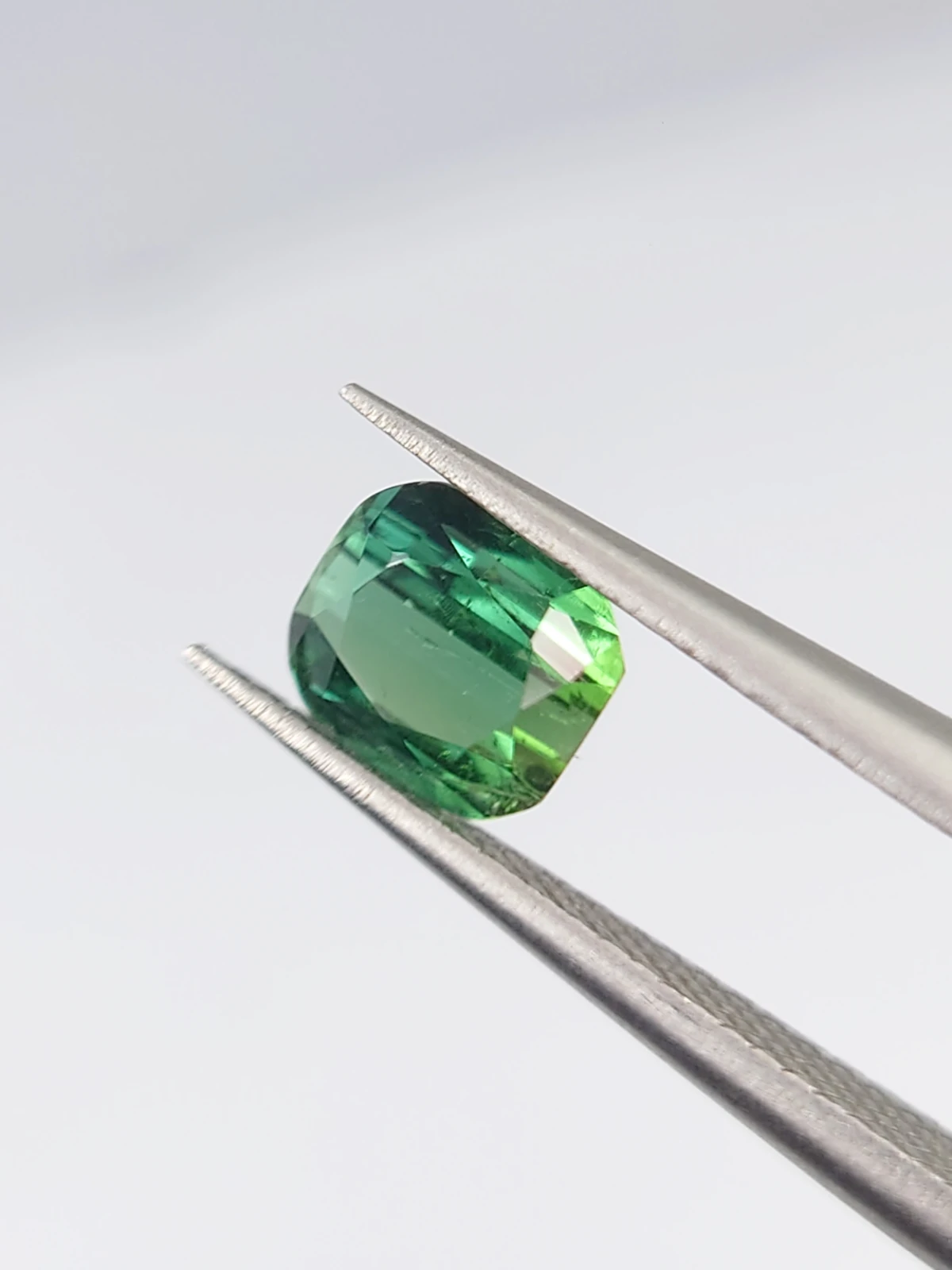 0.76ct Natural Bluish Green Cushion Cut Tourmaline from Afghanistan