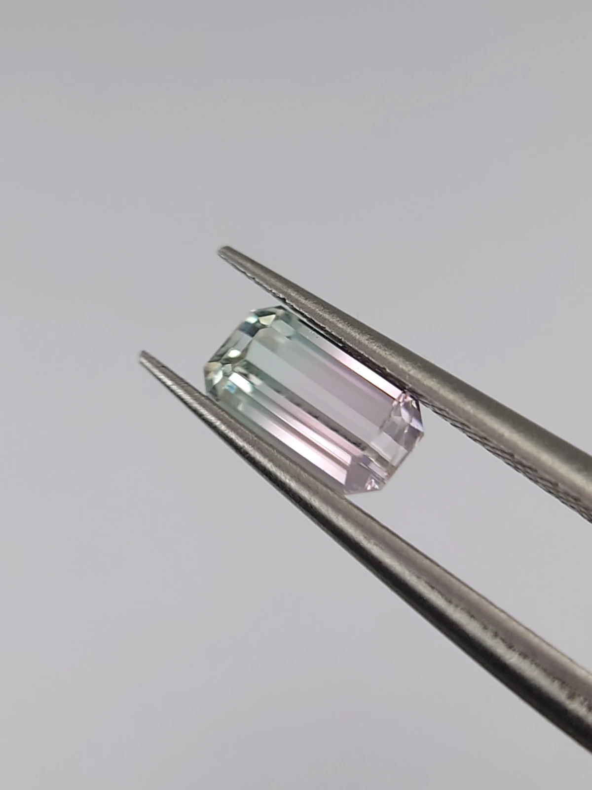 0.53ct Natural Bicolor Tourmaline from Afghanistan in Emerald Cut
