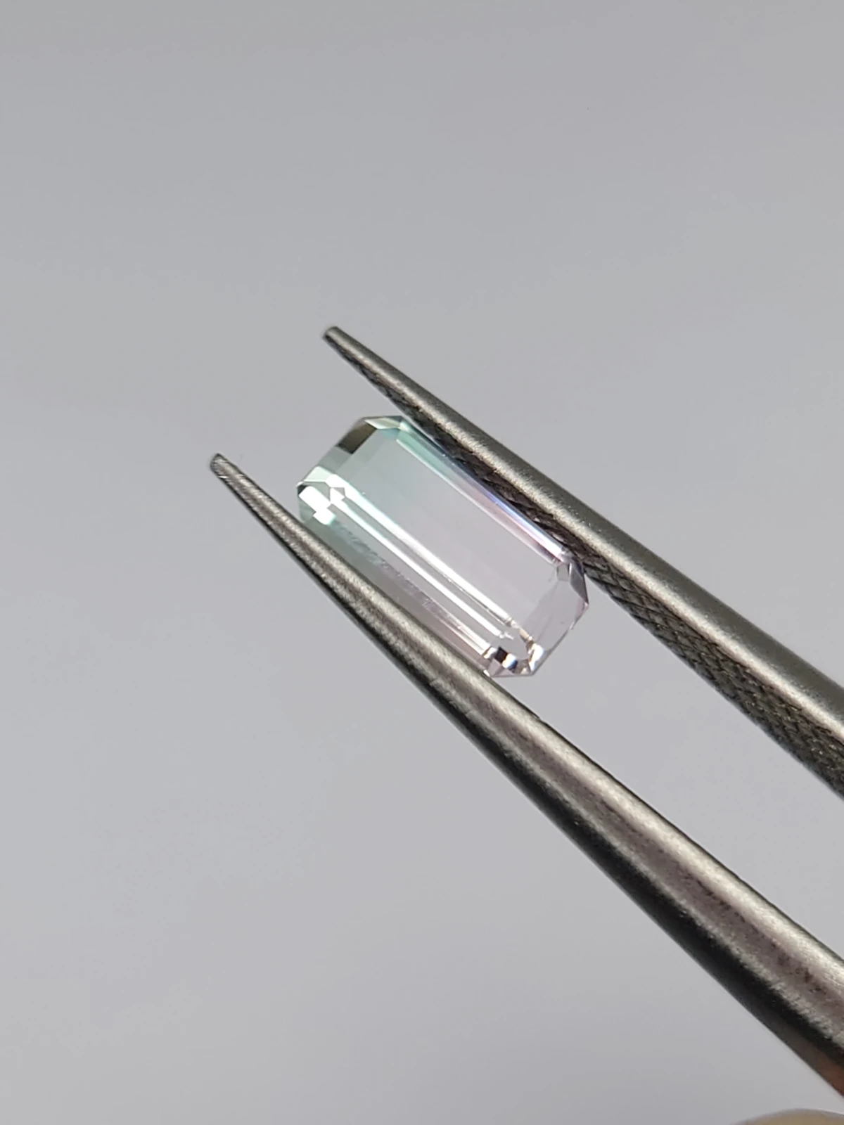 0.53ct Natural Bicolor Tourmaline from Afghanistan in Emerald Cut