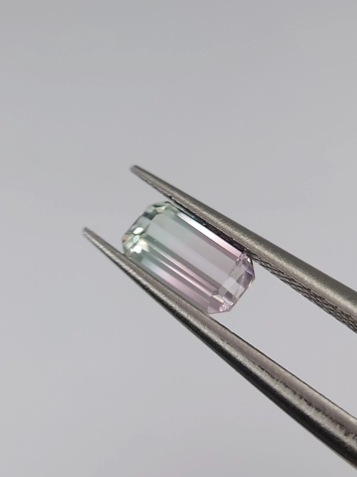 0.53ct Natural Bicolor Tourmaline from Afghanistan in Emerald Cut