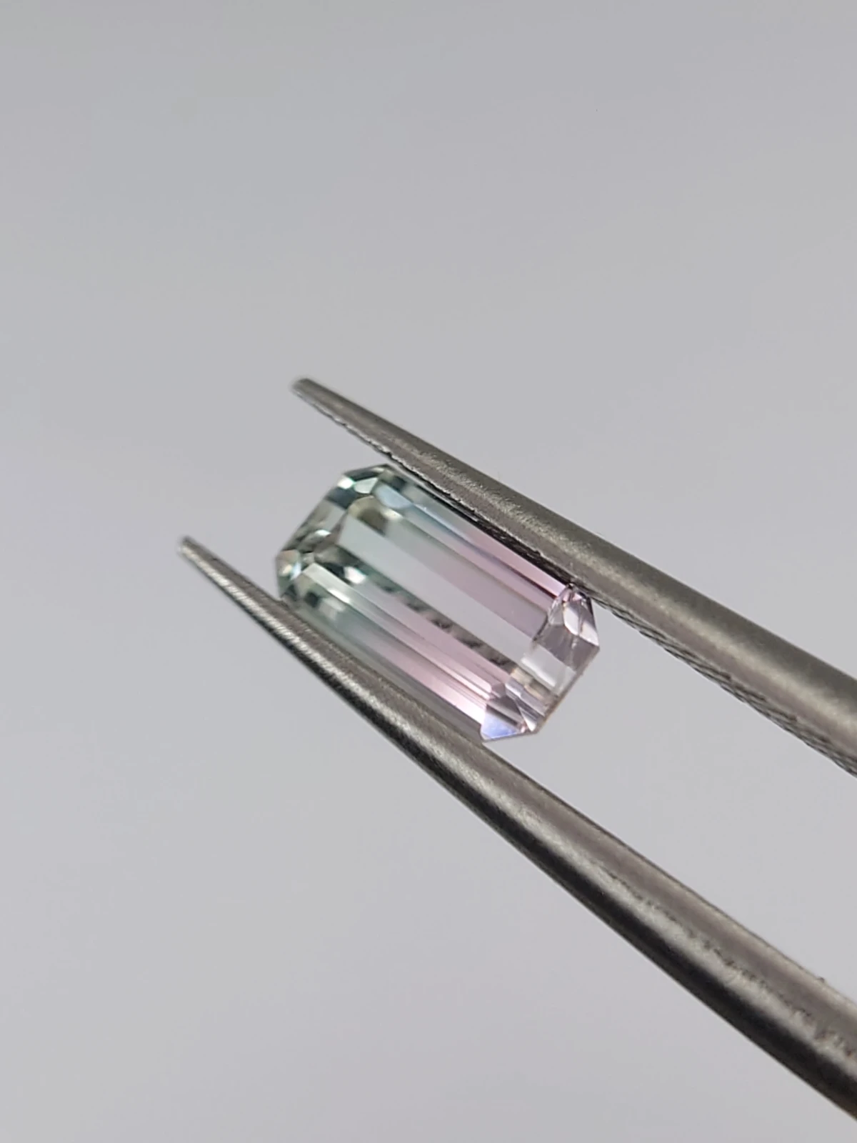 0.53ct Natural Bicolor Tourmaline from Afghanistan in Emerald Cut