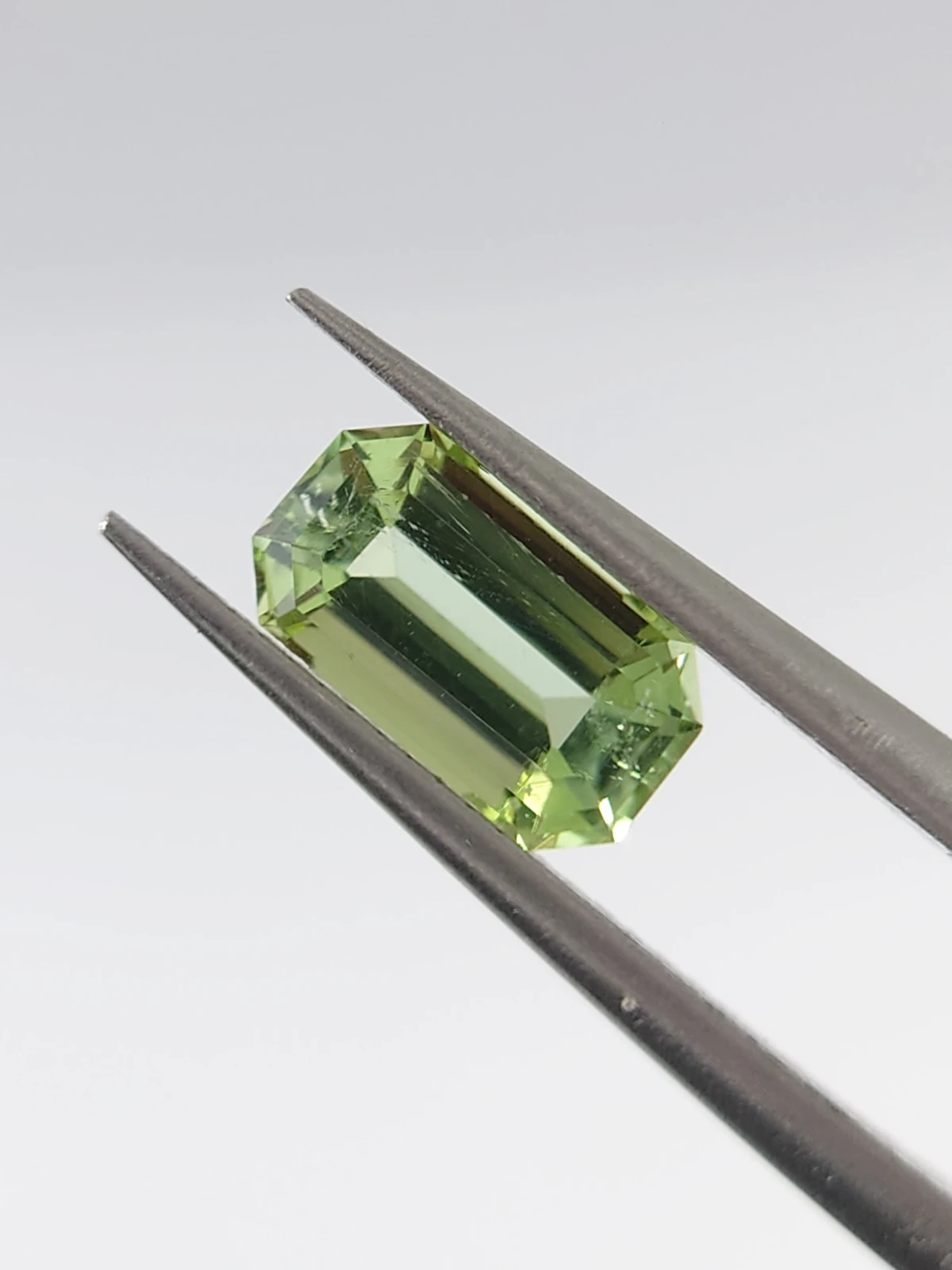 1ct Emerald Cut Natural Mint Green Tourmaline from Afghanistan