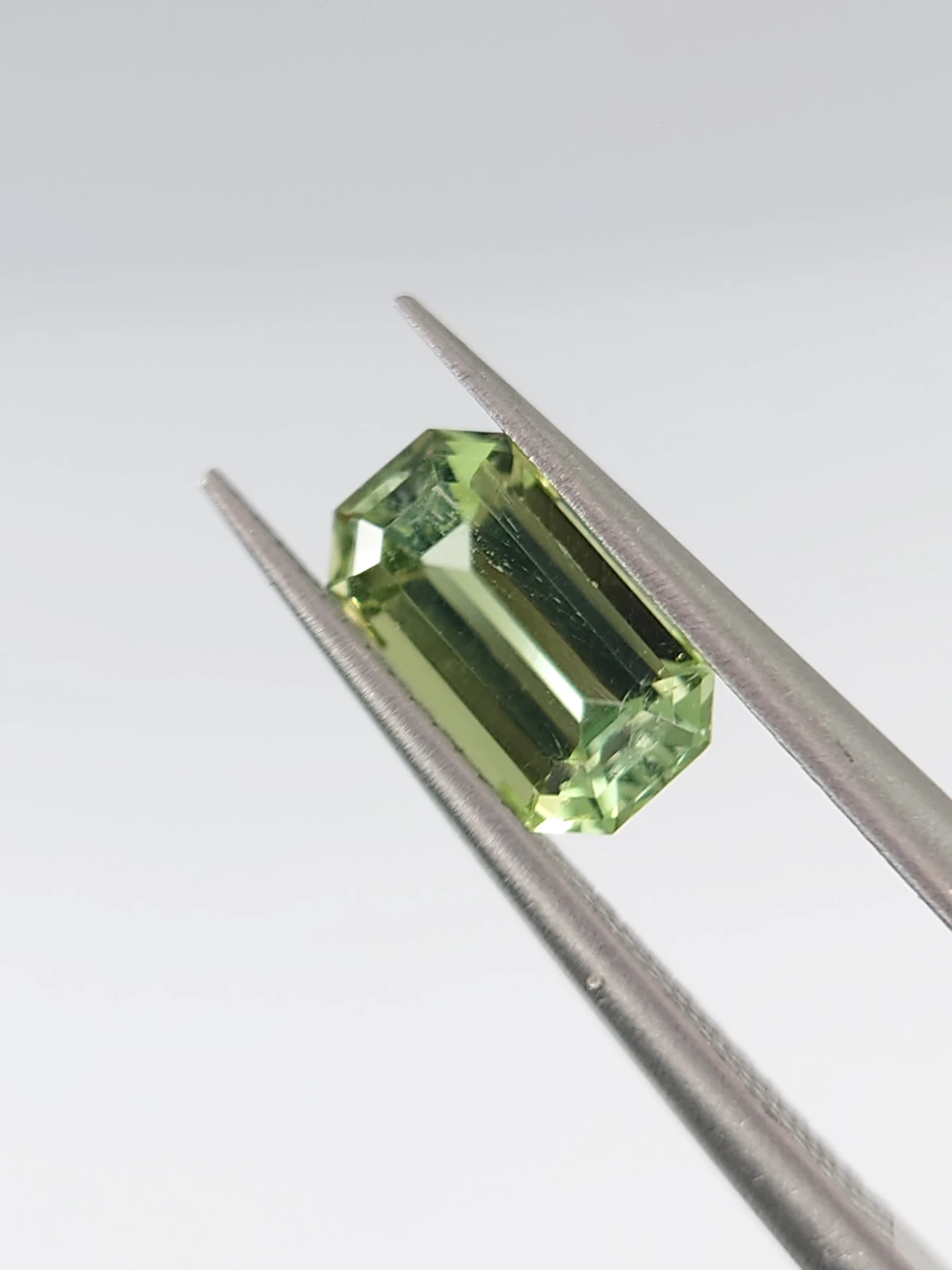 1ct Emerald Cut Natural Mint Green Tourmaline from Afghanistan
