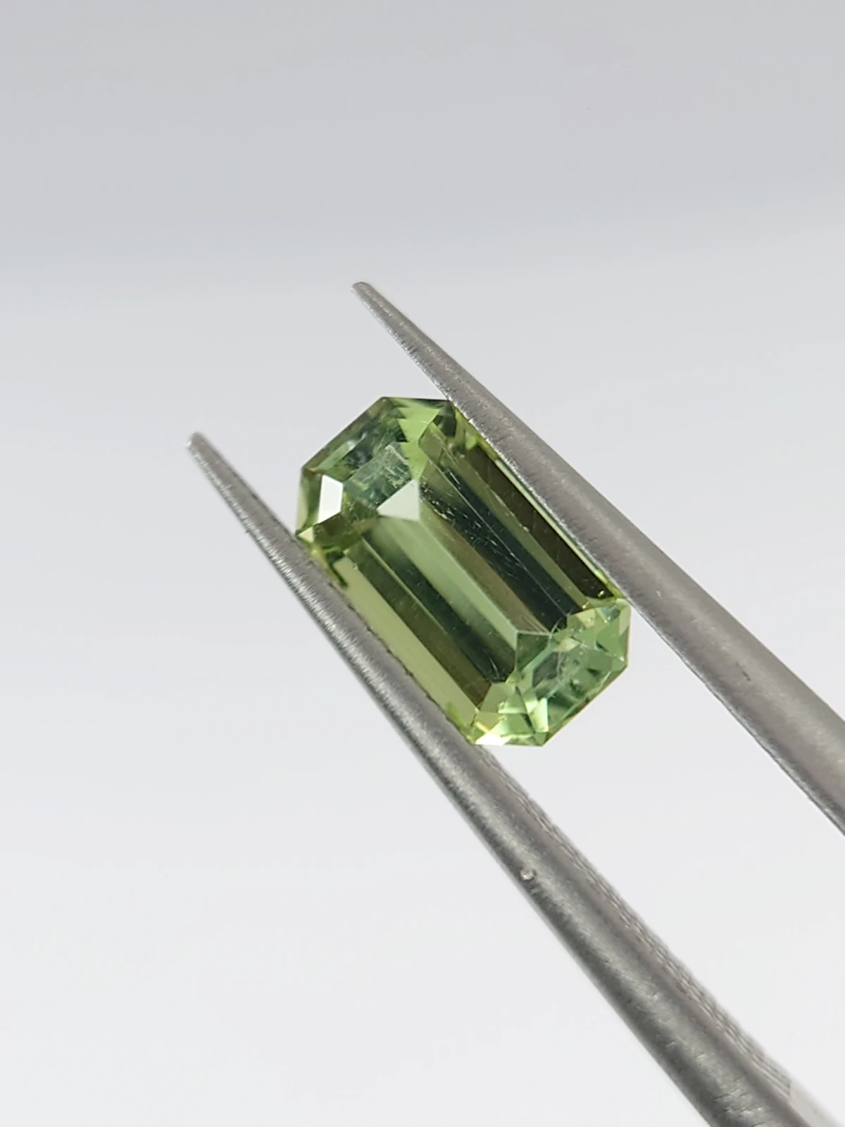 1ct Emerald Cut Natural Mint Green Tourmaline from Afghanistan