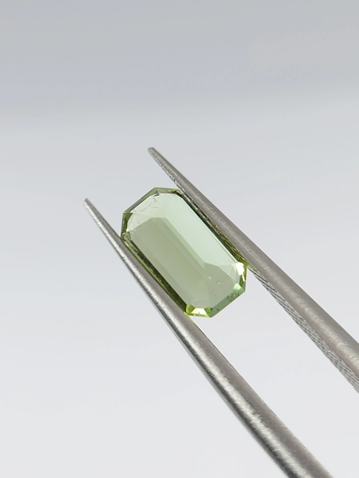 1ct Emerald Cut Natural Mint Green Tourmaline from Afghanistan