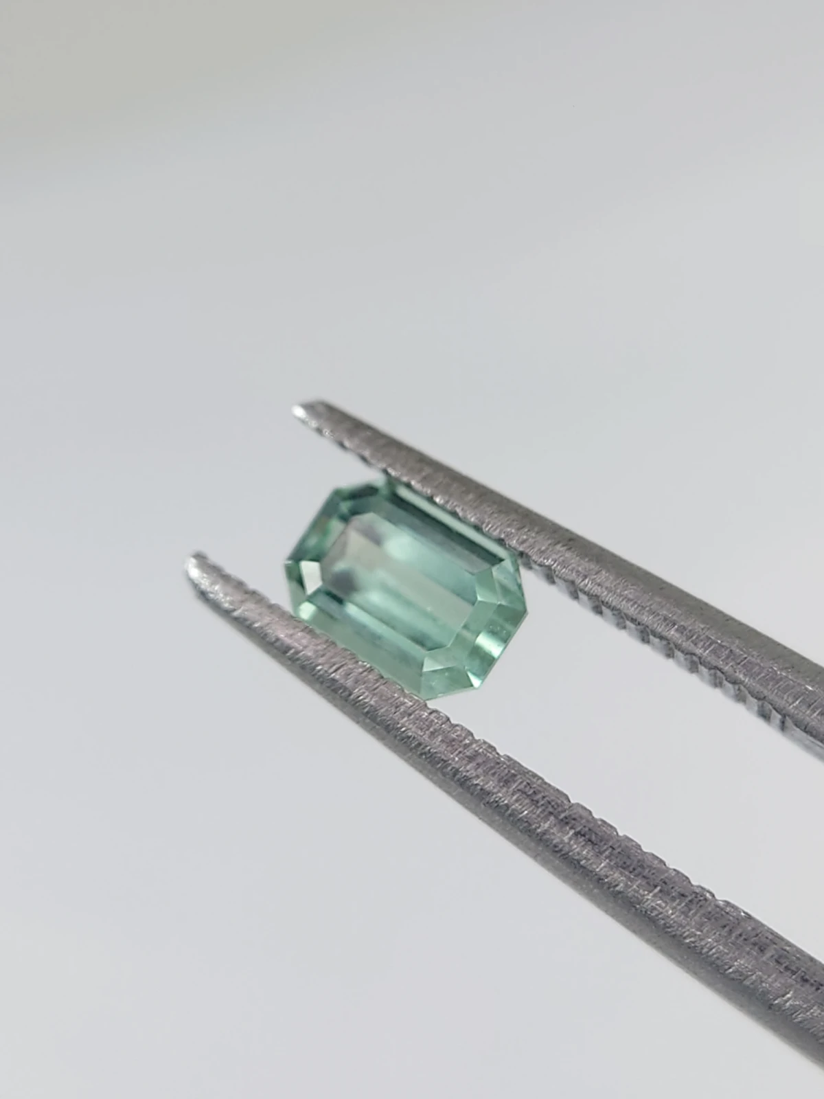 0.48ct Natural Octagon Faceted Neon Green Tourmaline from Afghanistan