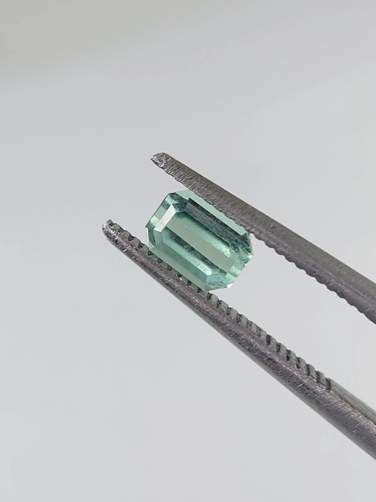 0.48ct Natural Octagon Faceted Neon Green Tourmaline from Afghanistan