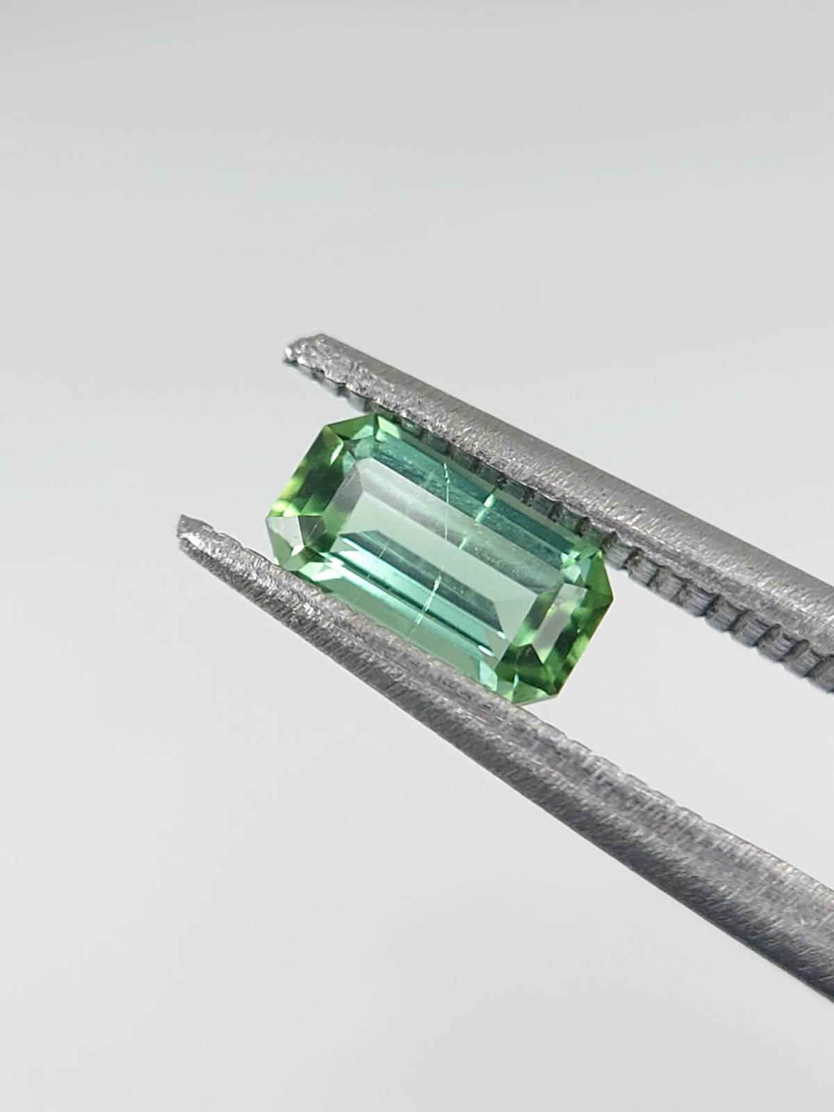 0.58ct Natural Emerald Cut Mint Green Tourmaline from Afghanistan