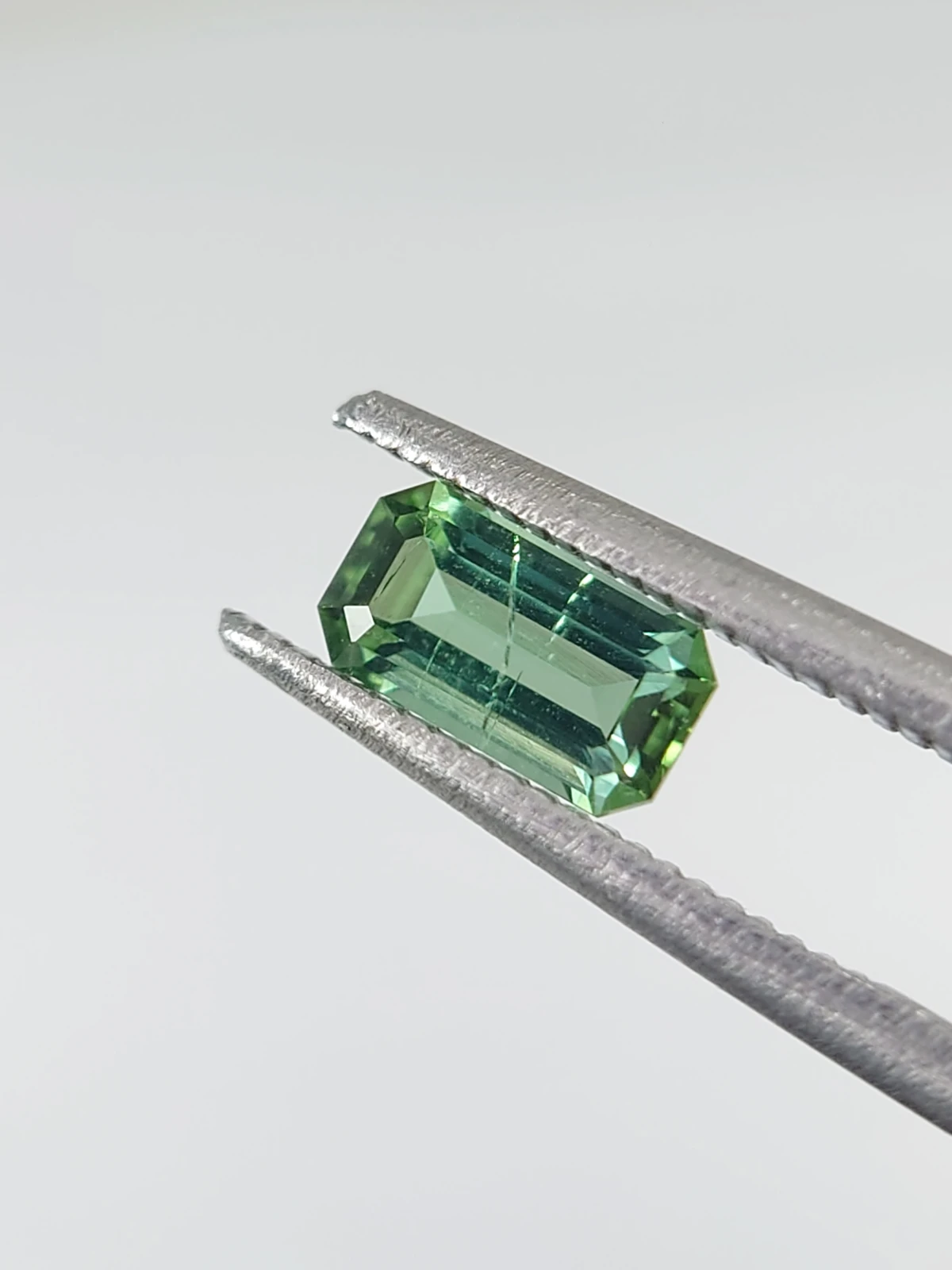 0.58ct Natural Emerald Cut Mint Green Tourmaline from Afghanistan