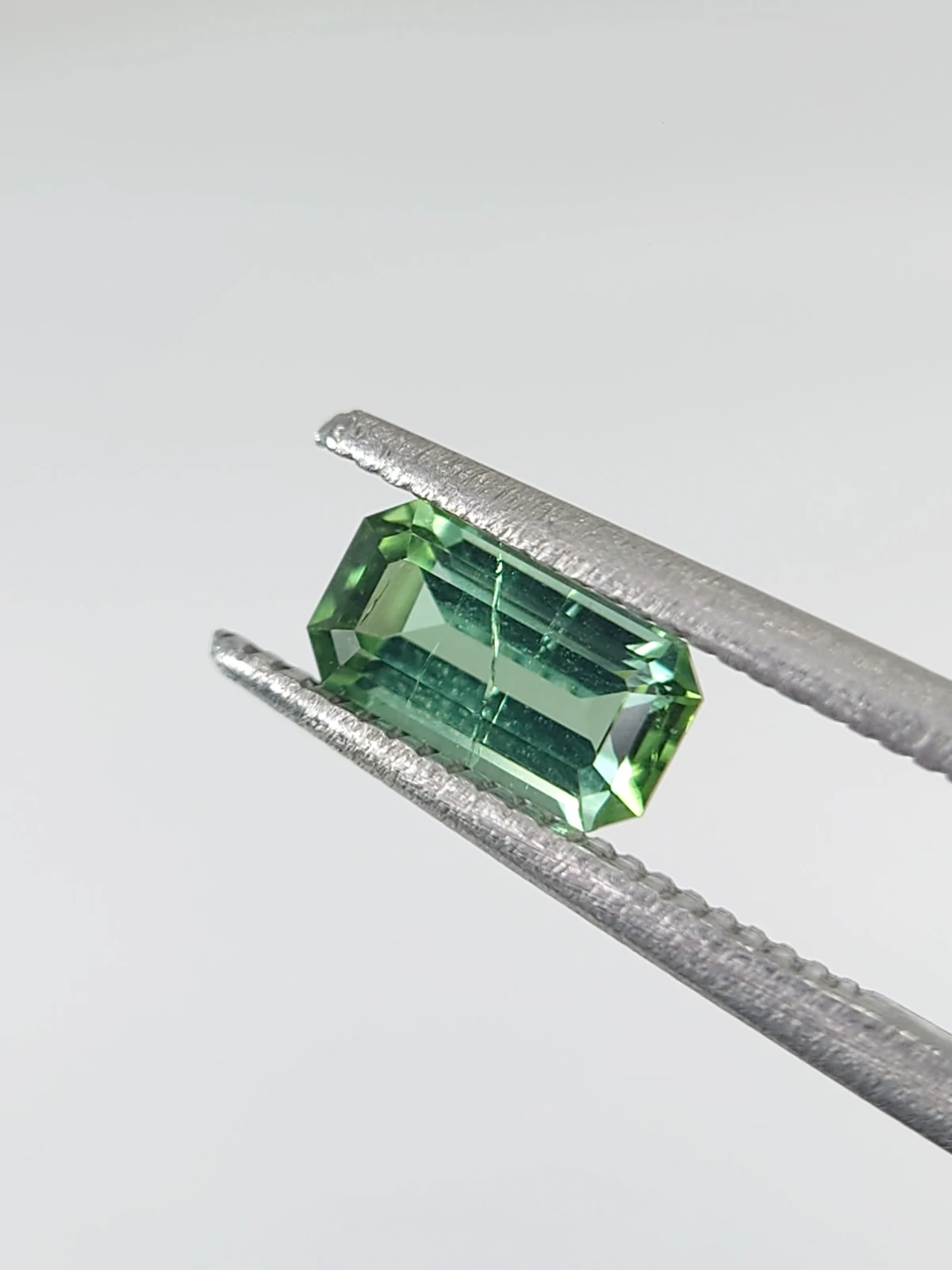 0.58ct Natural Emerald Cut Mint Green Tourmaline from Afghanistan