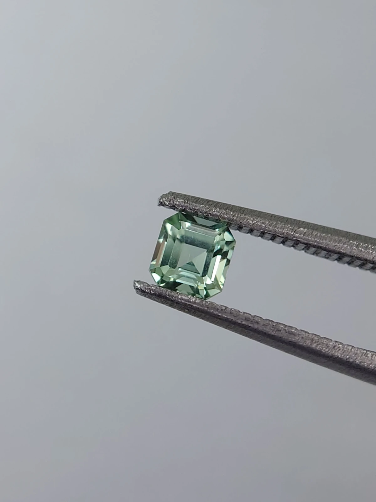 0.35ct Asscher Cut Natural Soft Green Tourmaline from Afghanistan