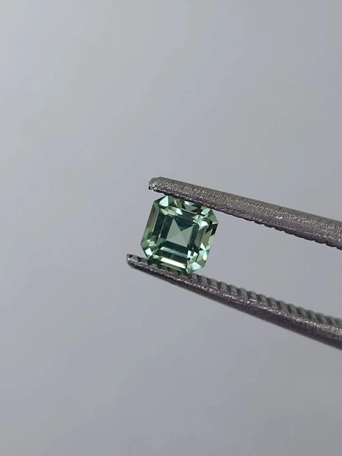 0.35ct Asscher Cut Natural Soft Green Tourmaline from Afghanistan