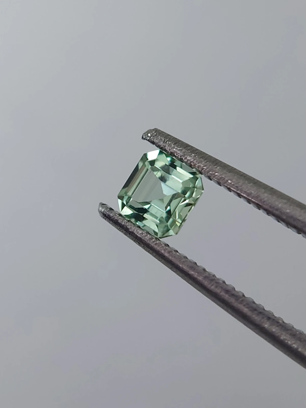0.35ct Asscher Cut Natural Soft Green Tourmaline from Afghanistan