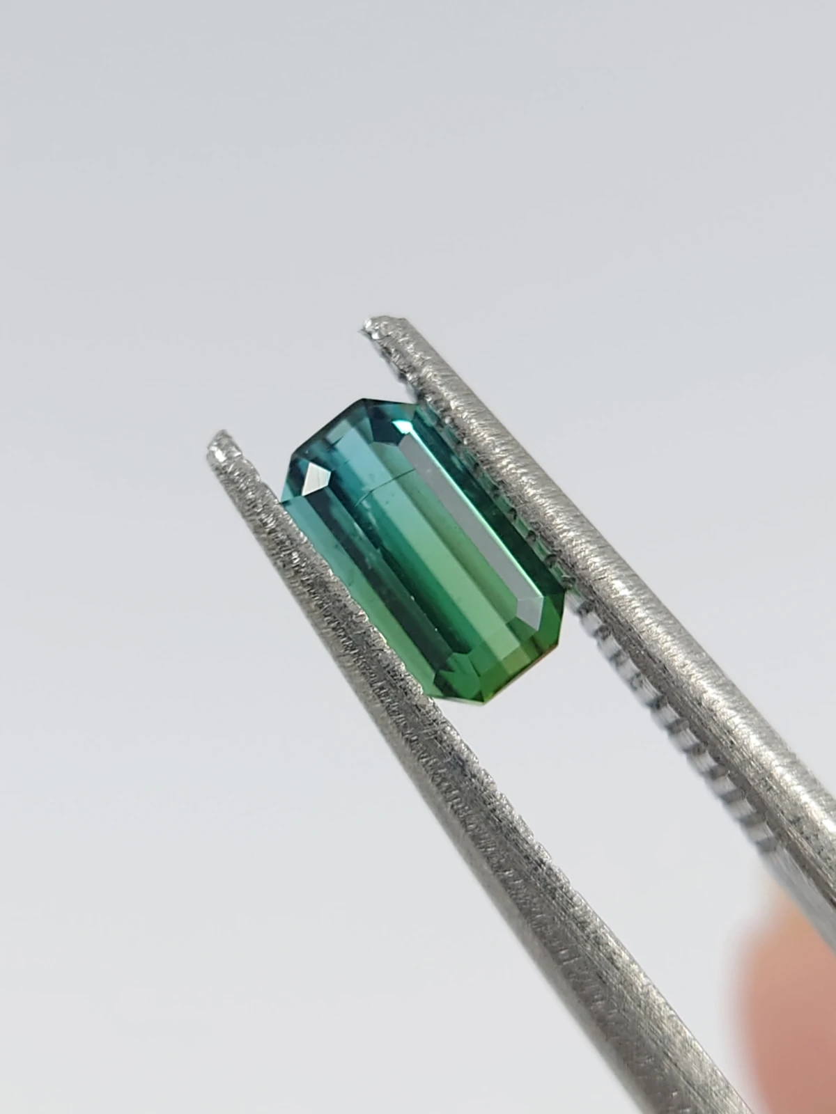 0.5ct Natural Bicolor Tourmaline in Emerald Cut from Nigeria