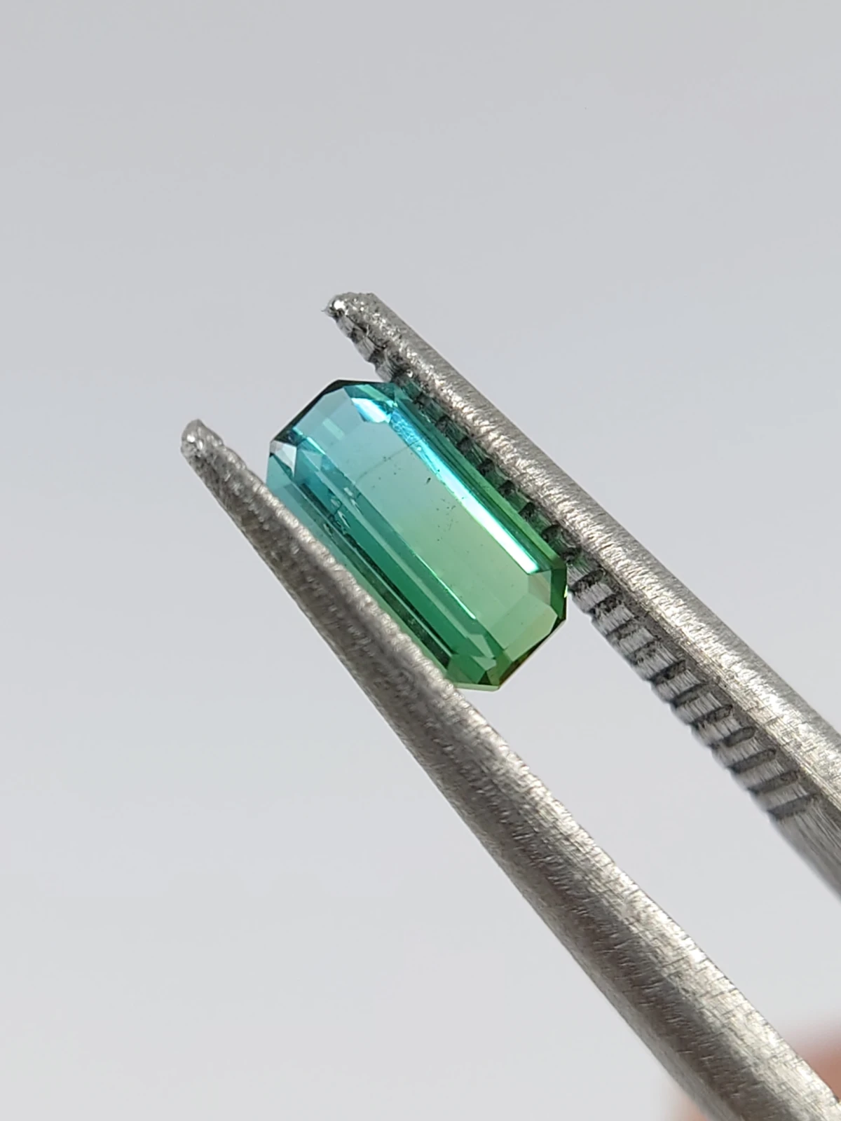 0.5ct Natural Bicolor Tourmaline in Emerald Cut from Nigeria
