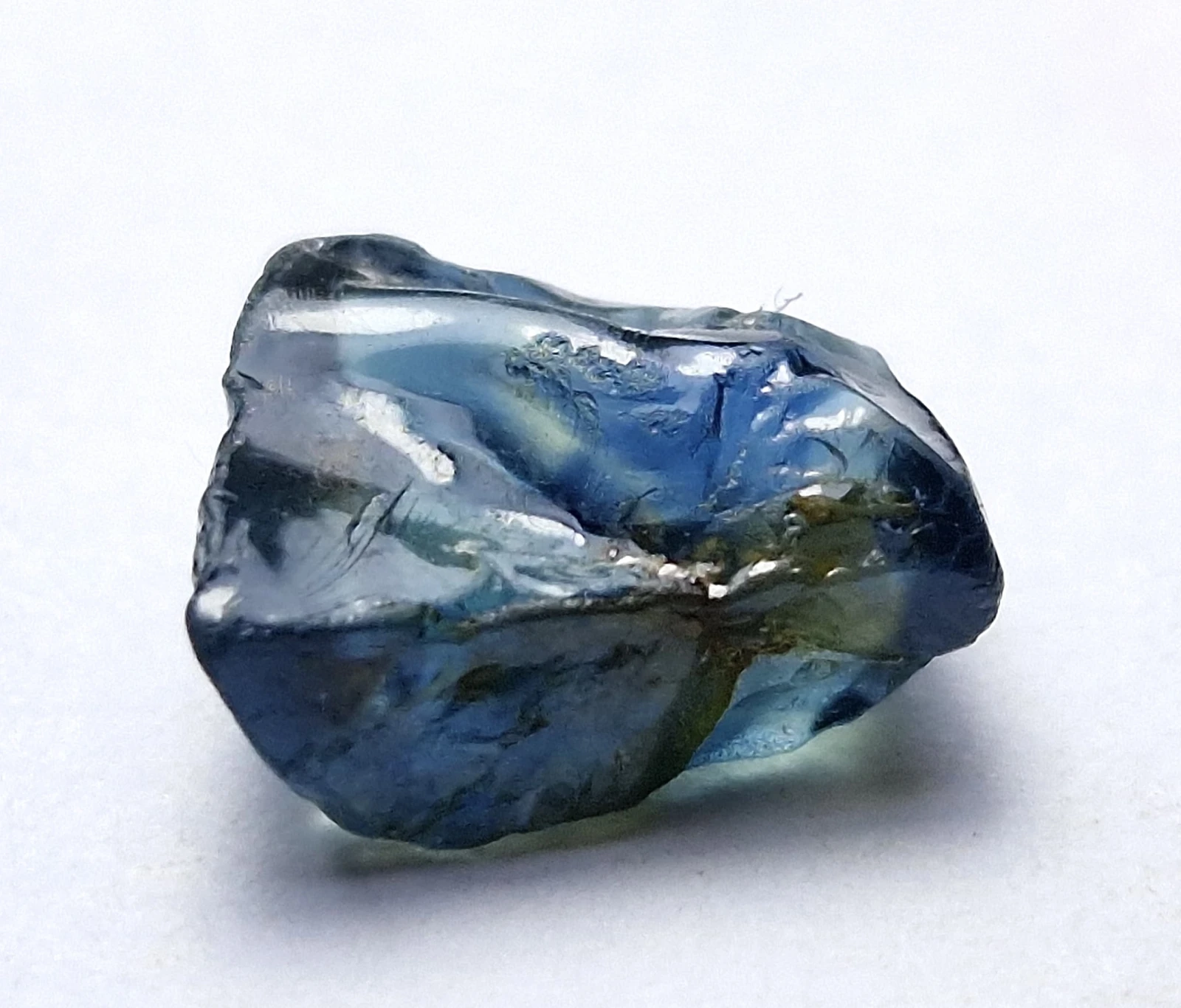 2ct Rough Teal Sapphire Clean Facet Quality Rough from Nigeria