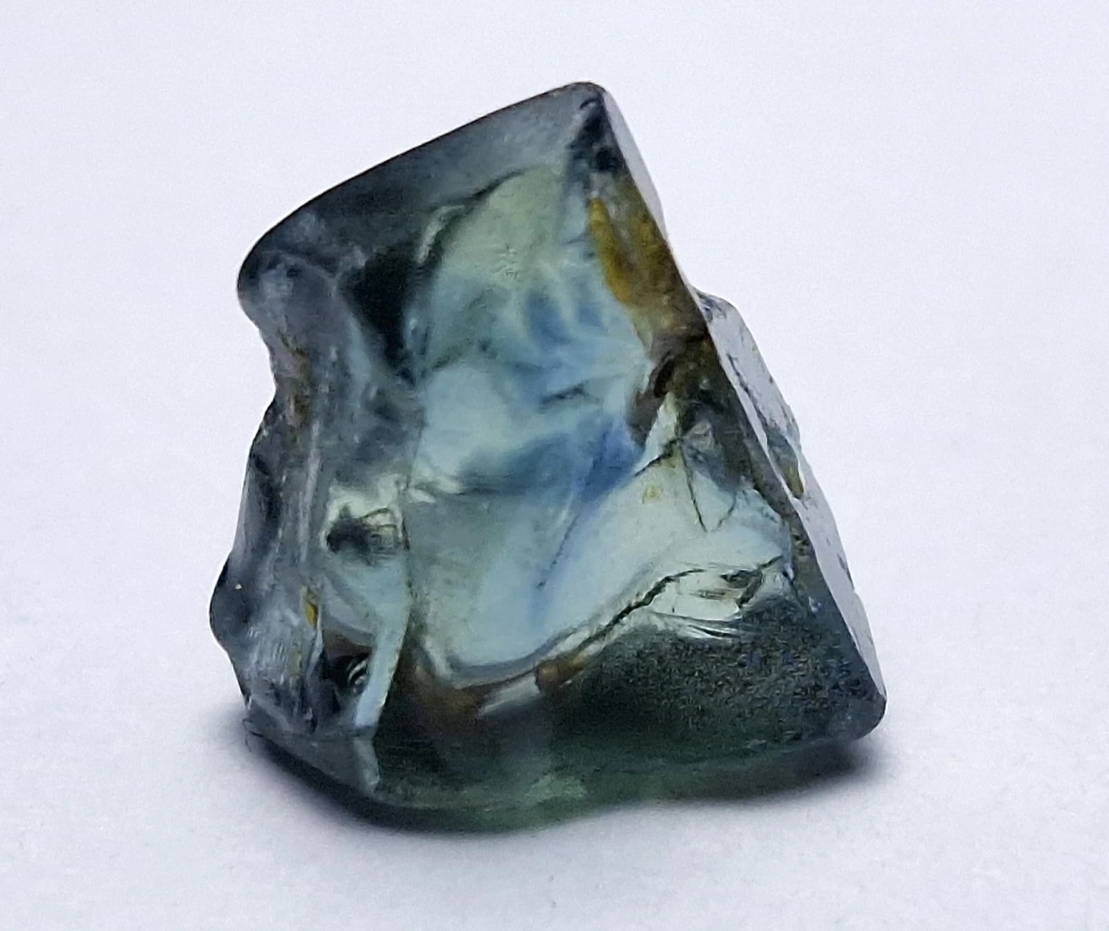 2ct Rough Teal Sapphire Clean Facet Quality Rough from Nigeria