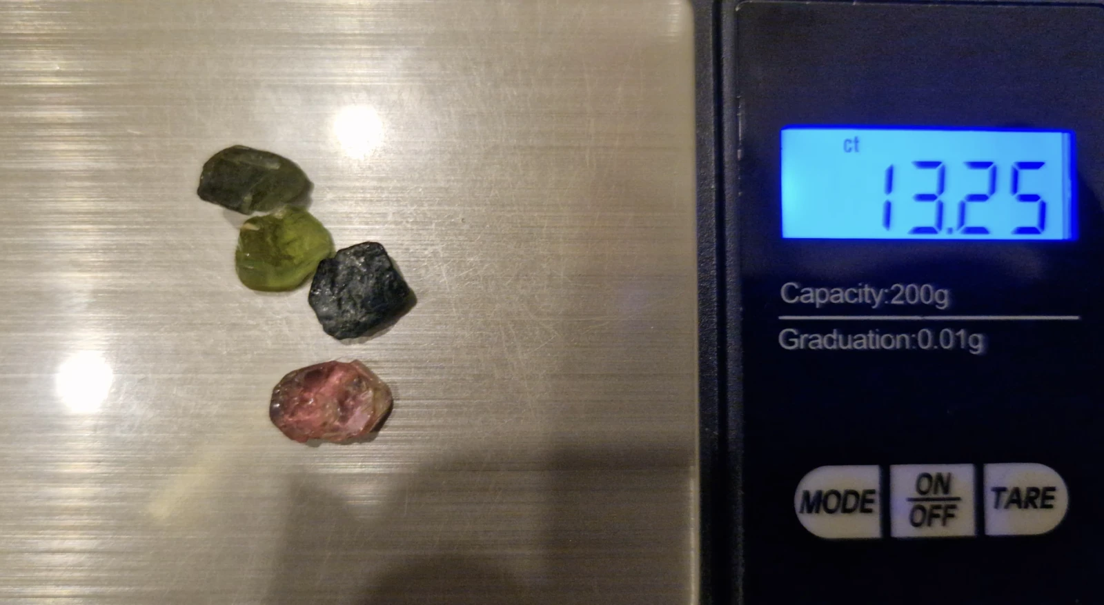 13.2ct Tourmaline Multicolor Facet Rough from Nigerian