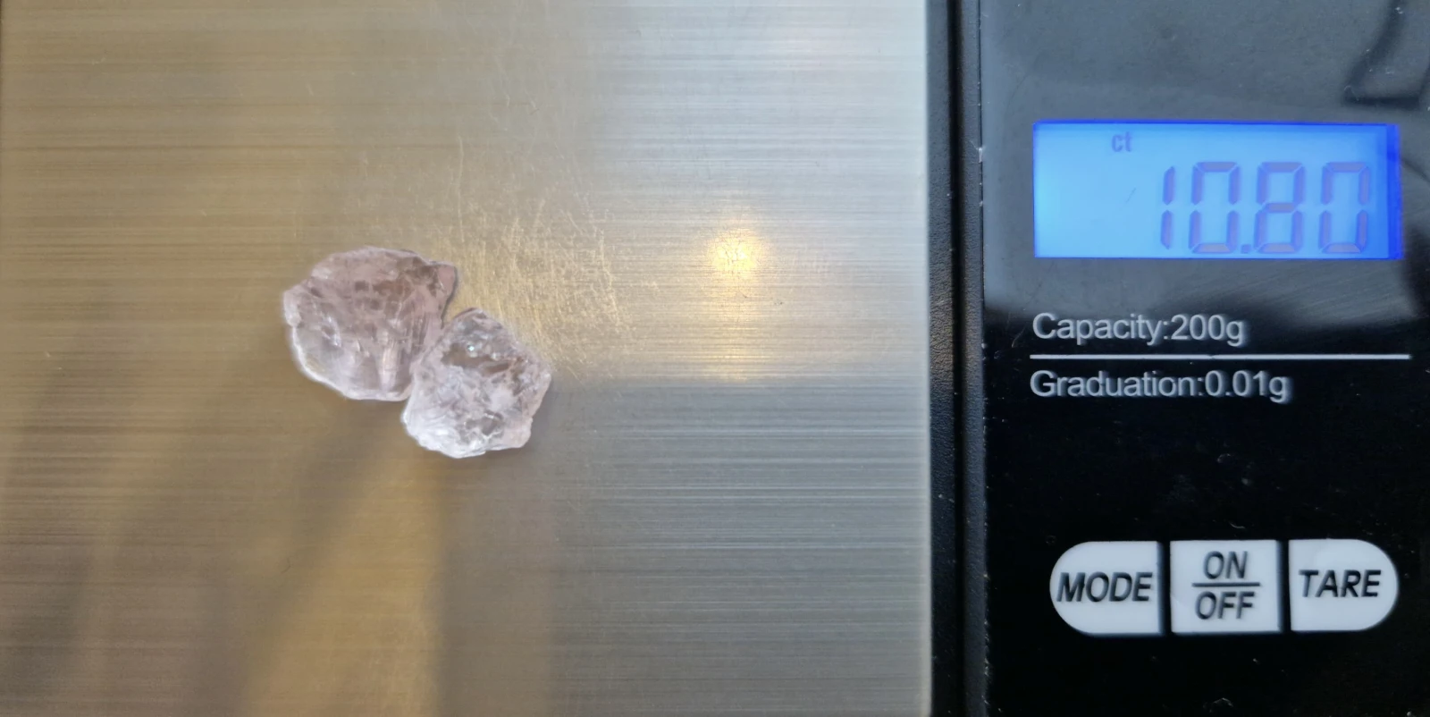 10.8ct Natural Morganite Rough Facet Grade from Nigeria