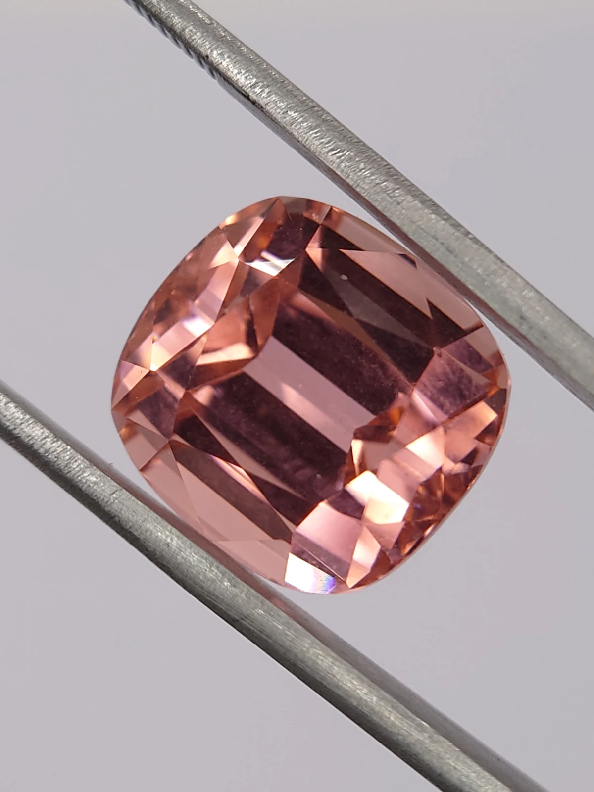 16ct Natural Peach Tourmaline in Cushion Cut from Afghanistan