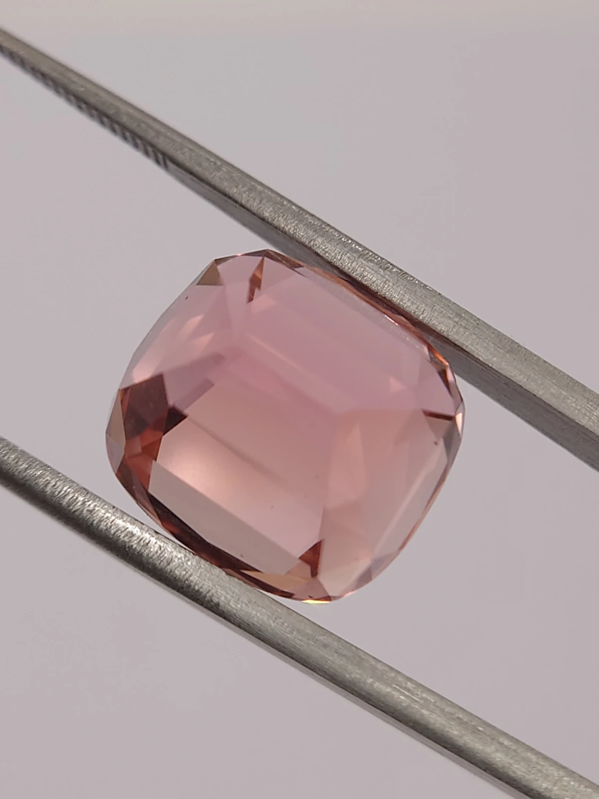 16ct Natural Peach Tourmaline in Cushion Cut from Afghanistan