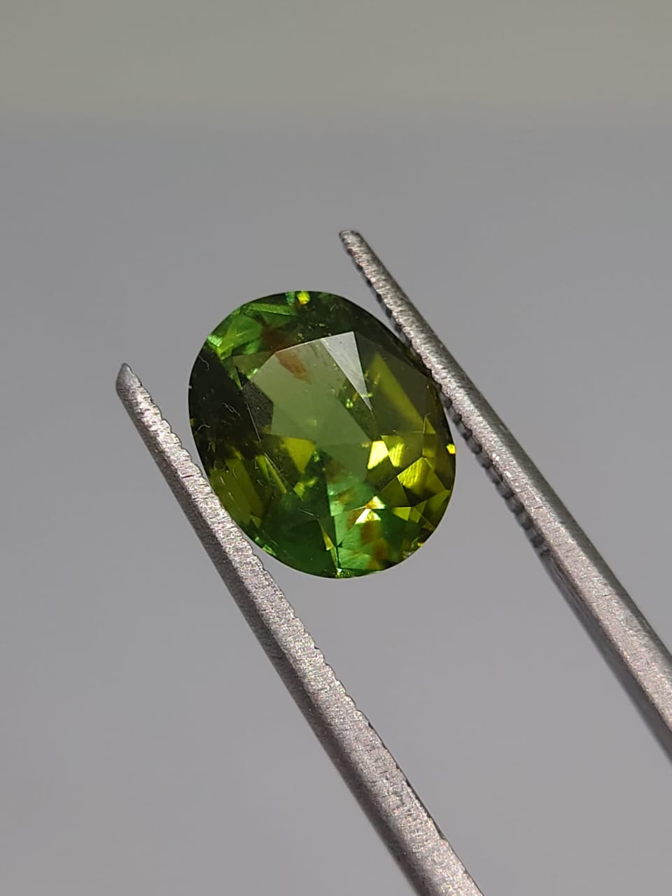 2.65ct Lustrous Natural Green Tourmaline Oval Cut Loose Gemstone From Nigeria