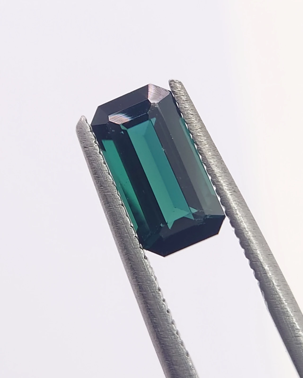 1.35ct Indicolite Tourmaline Emerald Cut Loose Gemstone from Nigeria